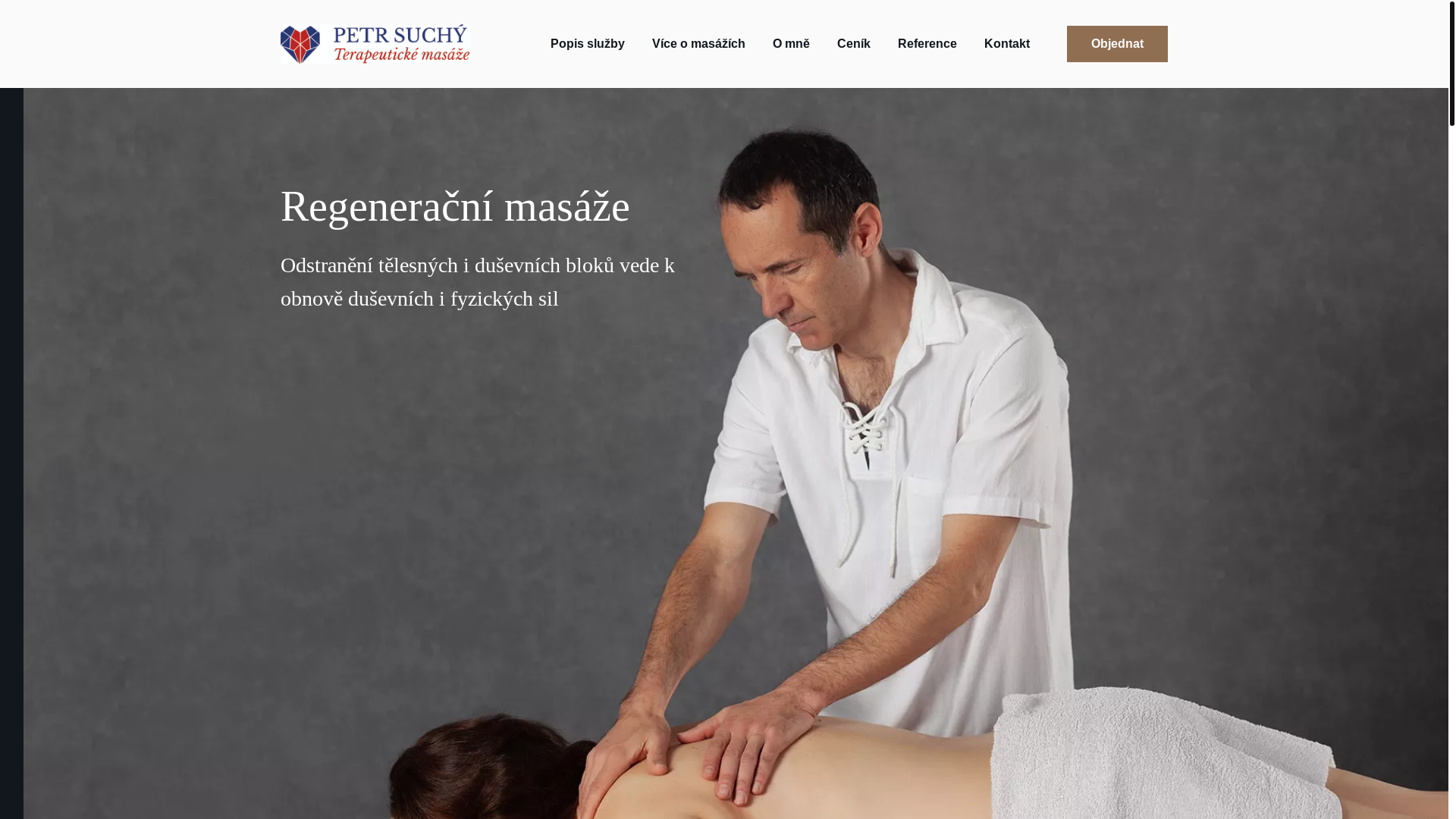 website screenshot of https://masaze-velke-popovice.cz/