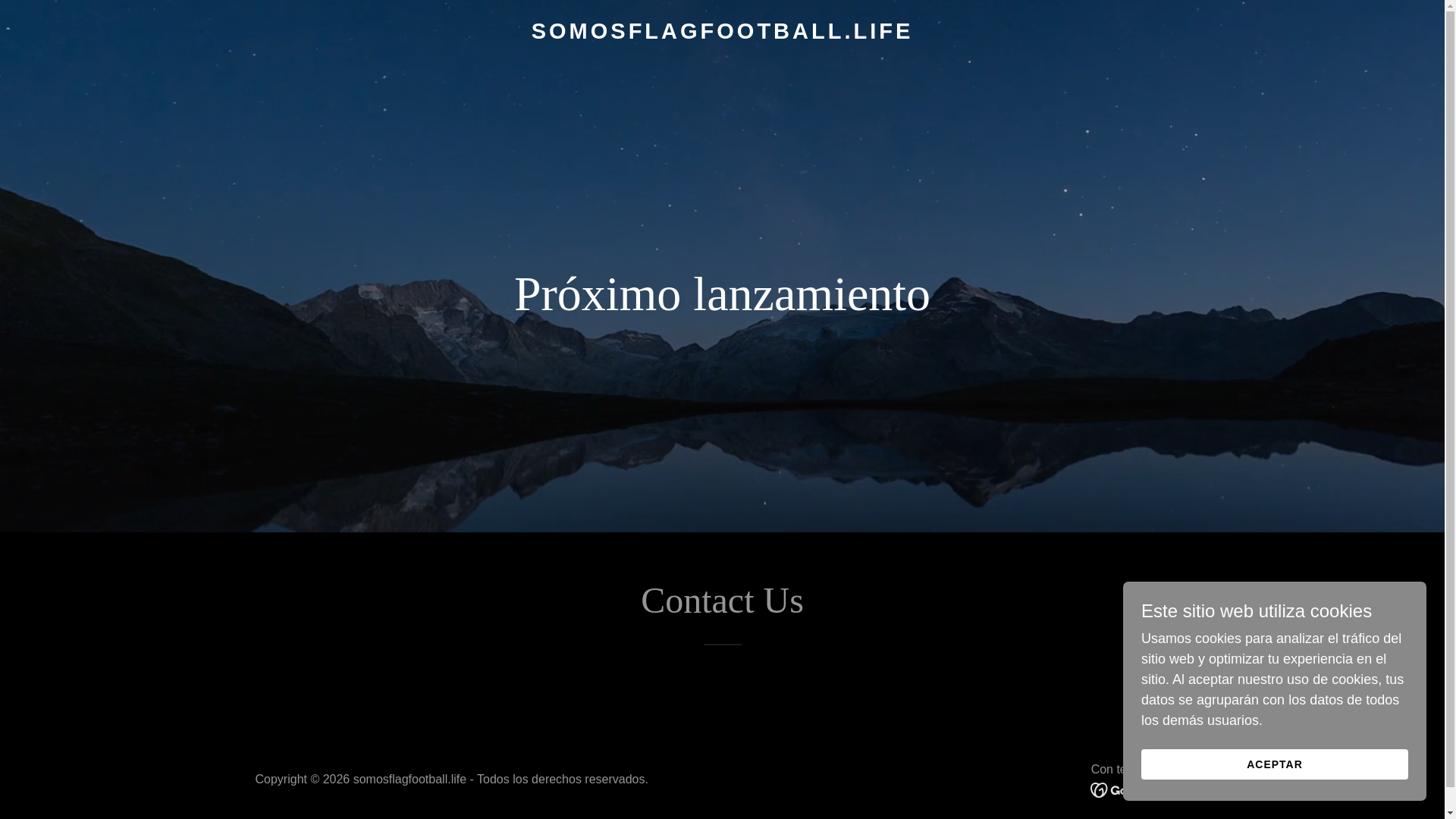 website screenshot of https://somosflagfootball.life/