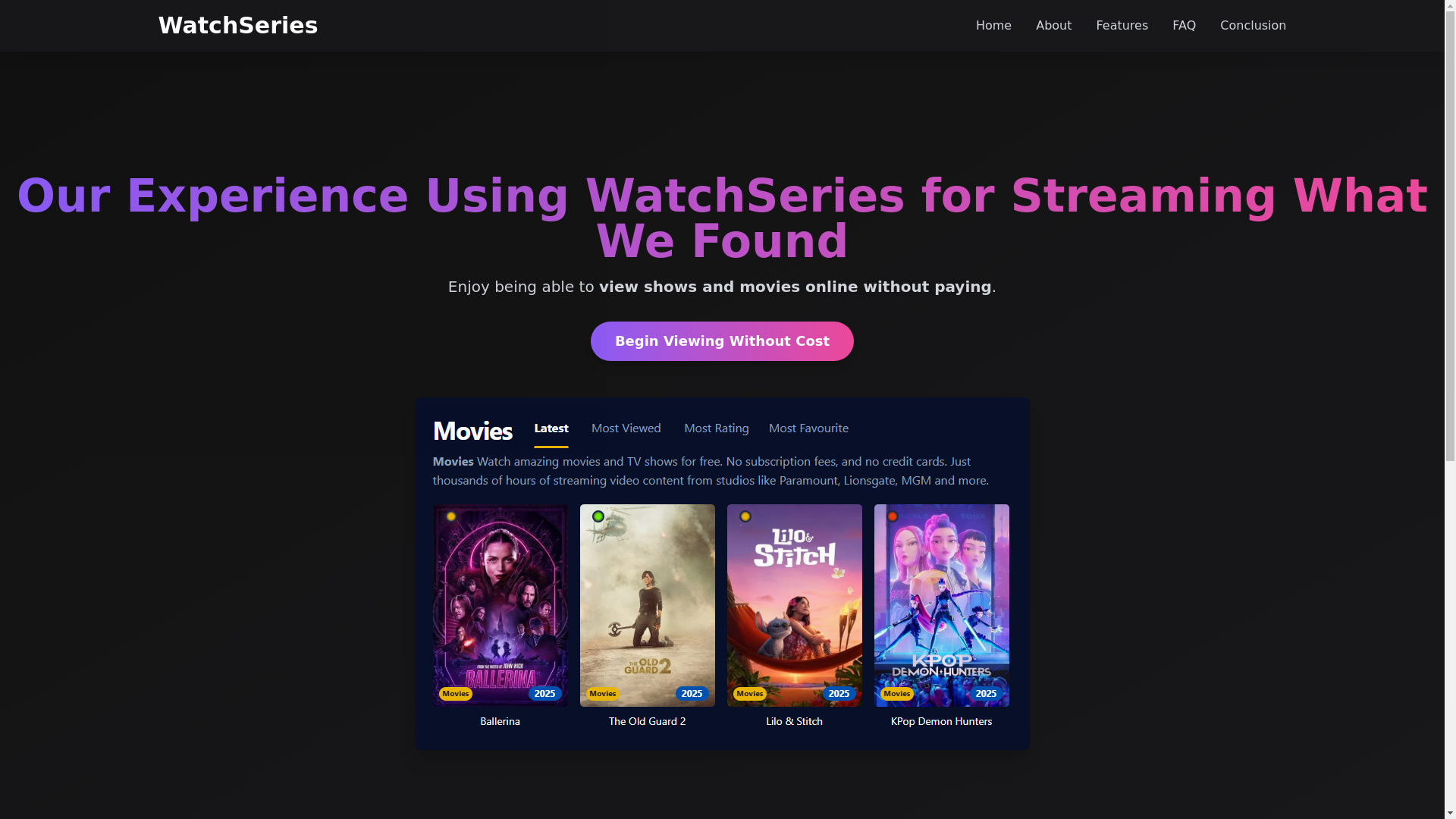 website screenshot of https://watchseries-the6.pages.dev/