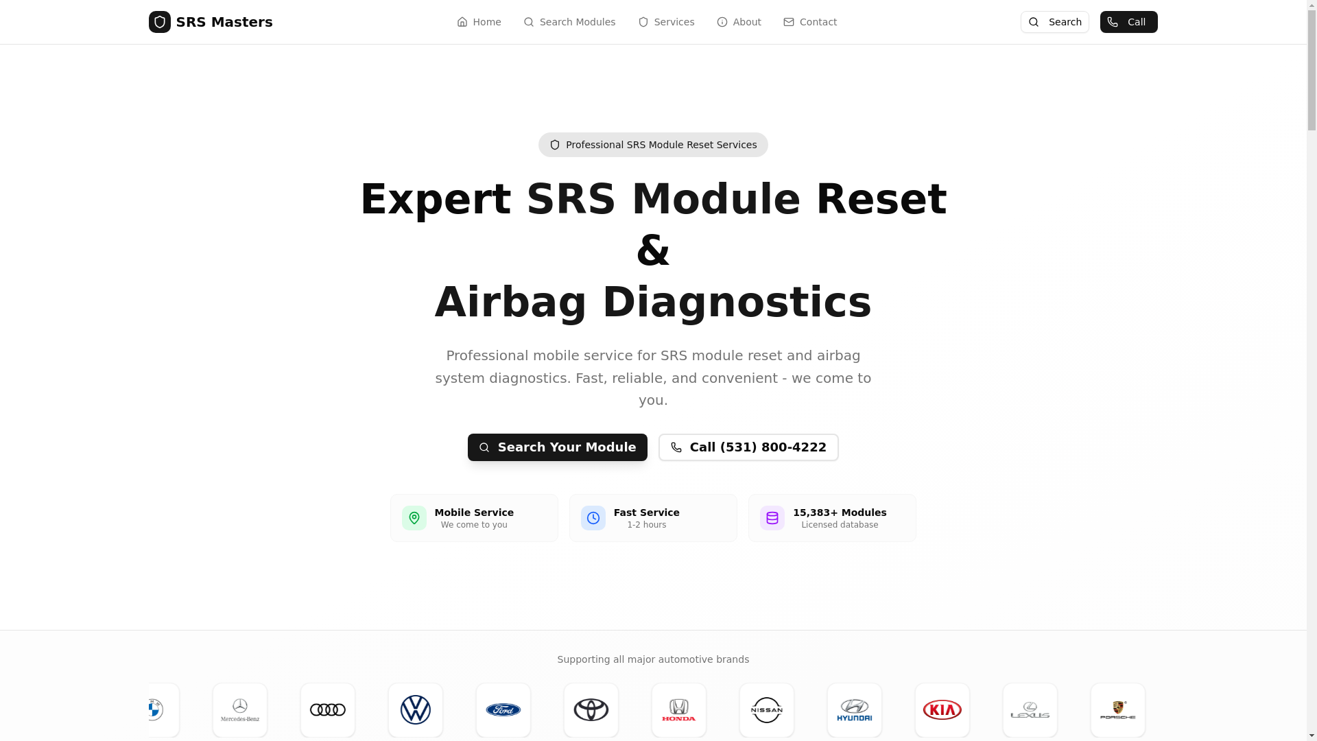 website screenshot of https://srsmaster.com/