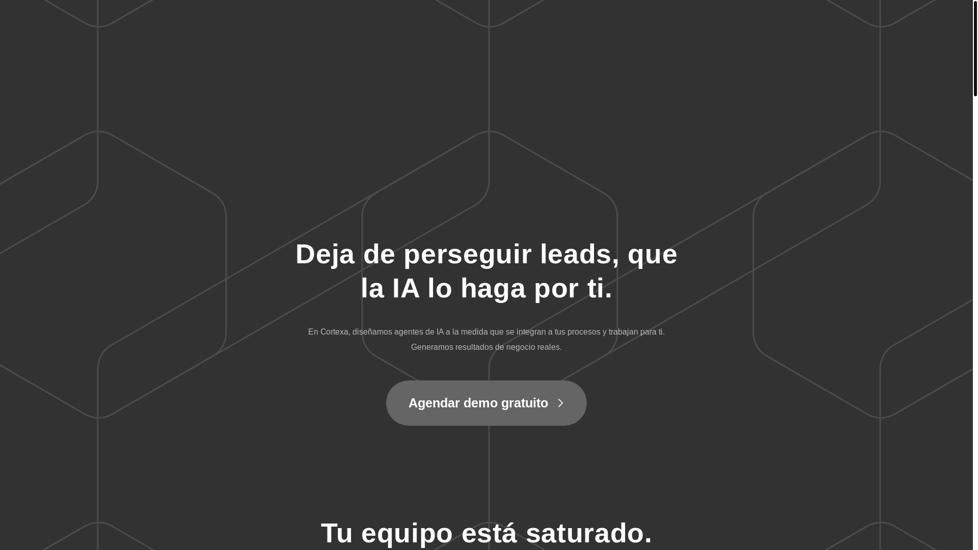 website screenshot of https://cortexa.com.mx/