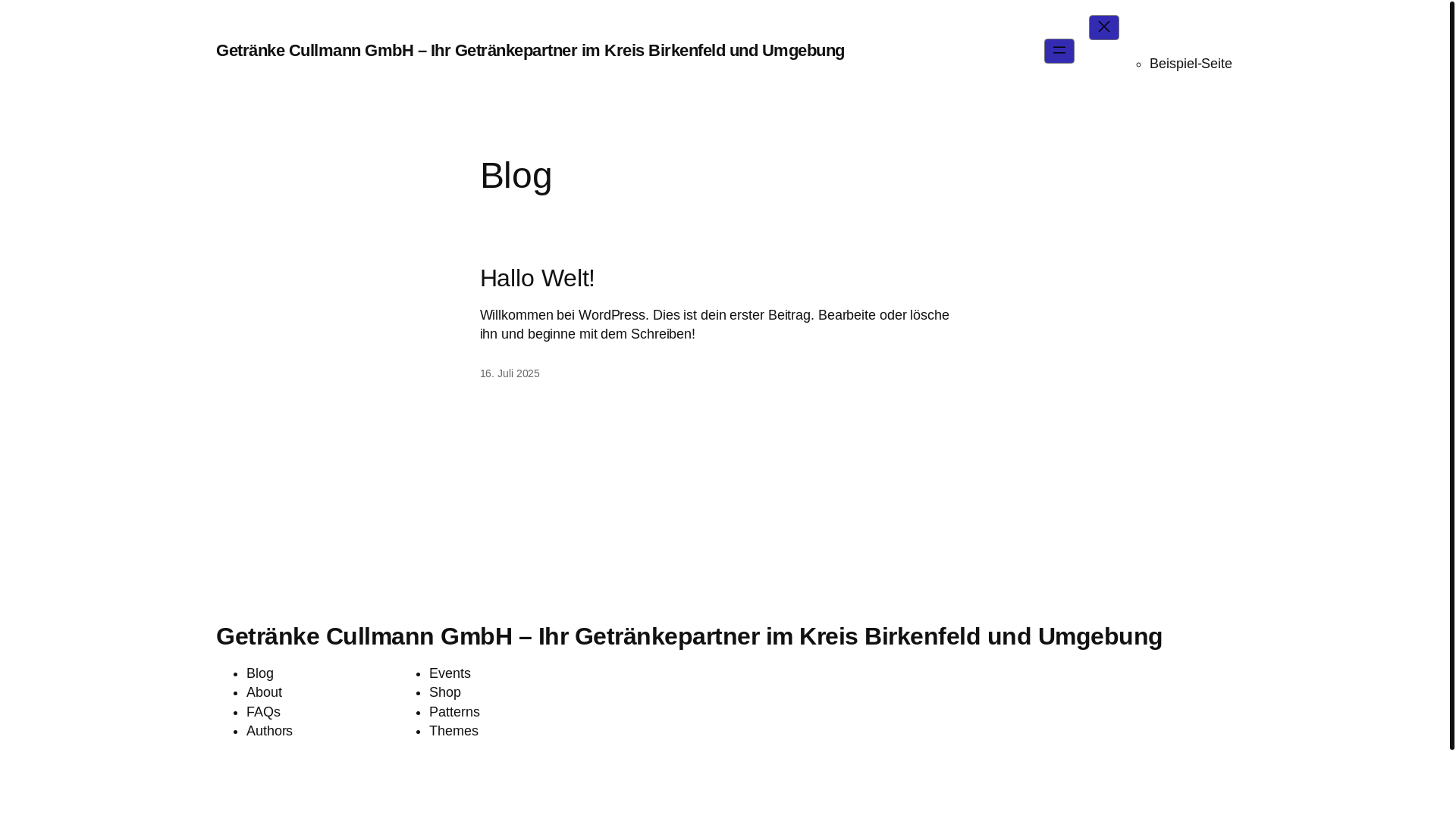 website screenshot of https://getraenke-cullmann.de/