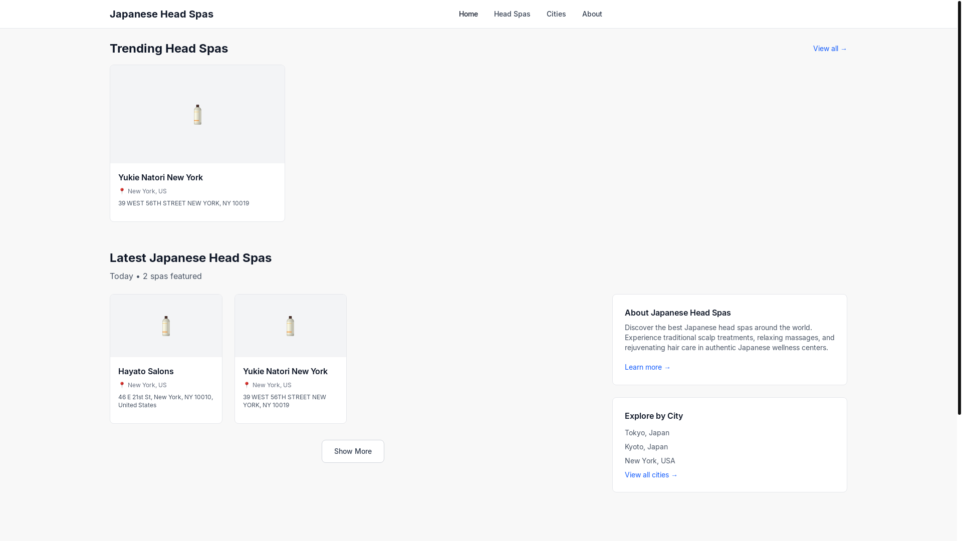 website screenshot of https://japanese-headspas.pages.dev/