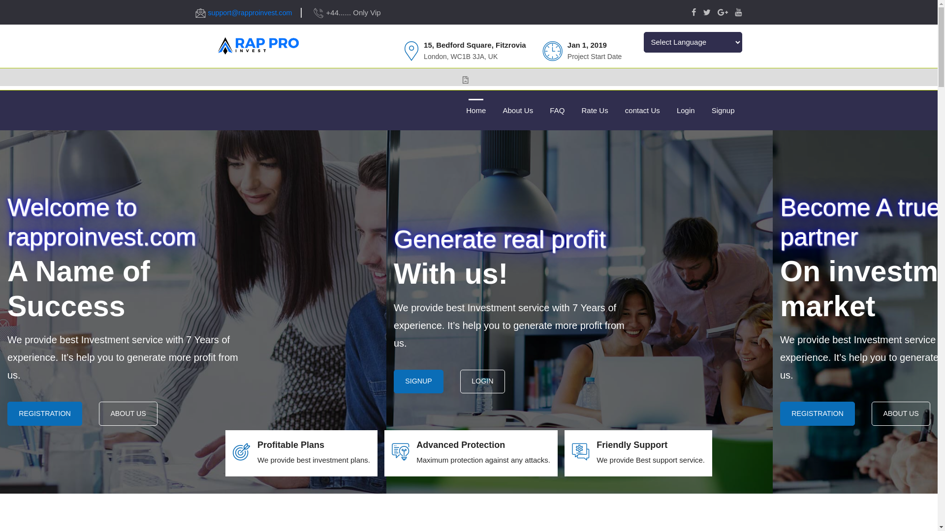 website screenshot of http://rapproinvest.com/