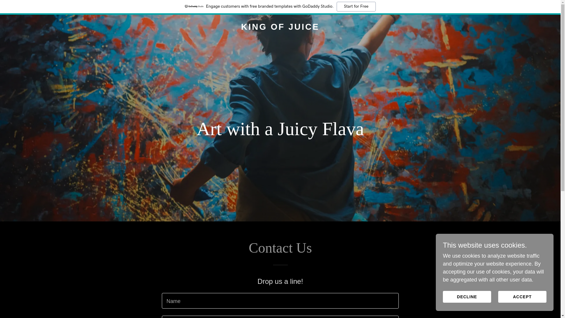 website screenshot of https://kingofjuice.co.uk/