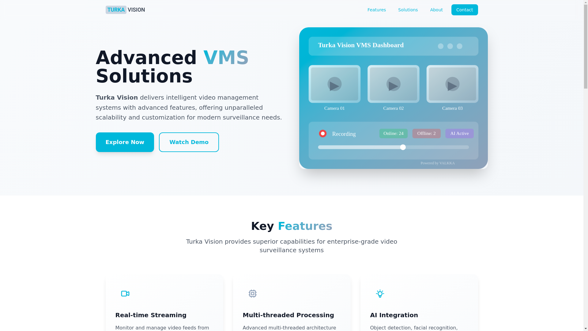 website screenshot of https://turka-vision-landing.pages.dev/