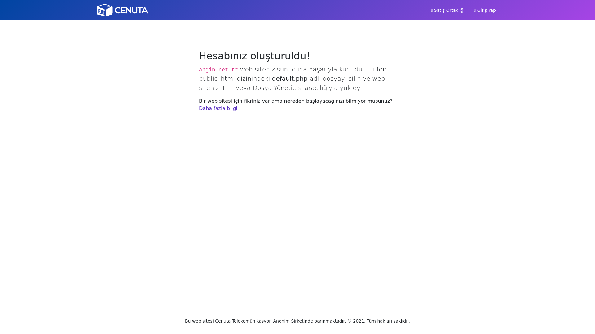 website screenshot of https://angin.net.tr/