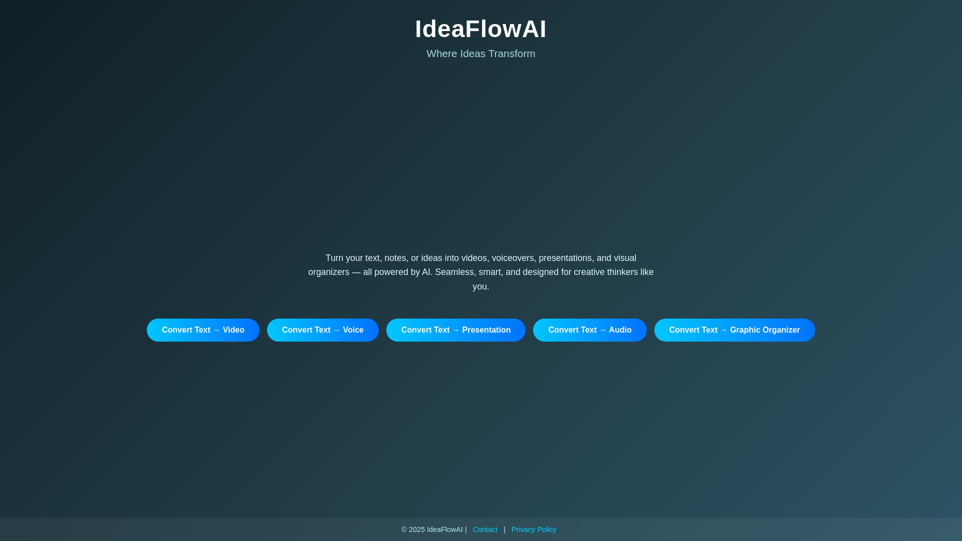 website screenshot of https://theideaflowai.com/