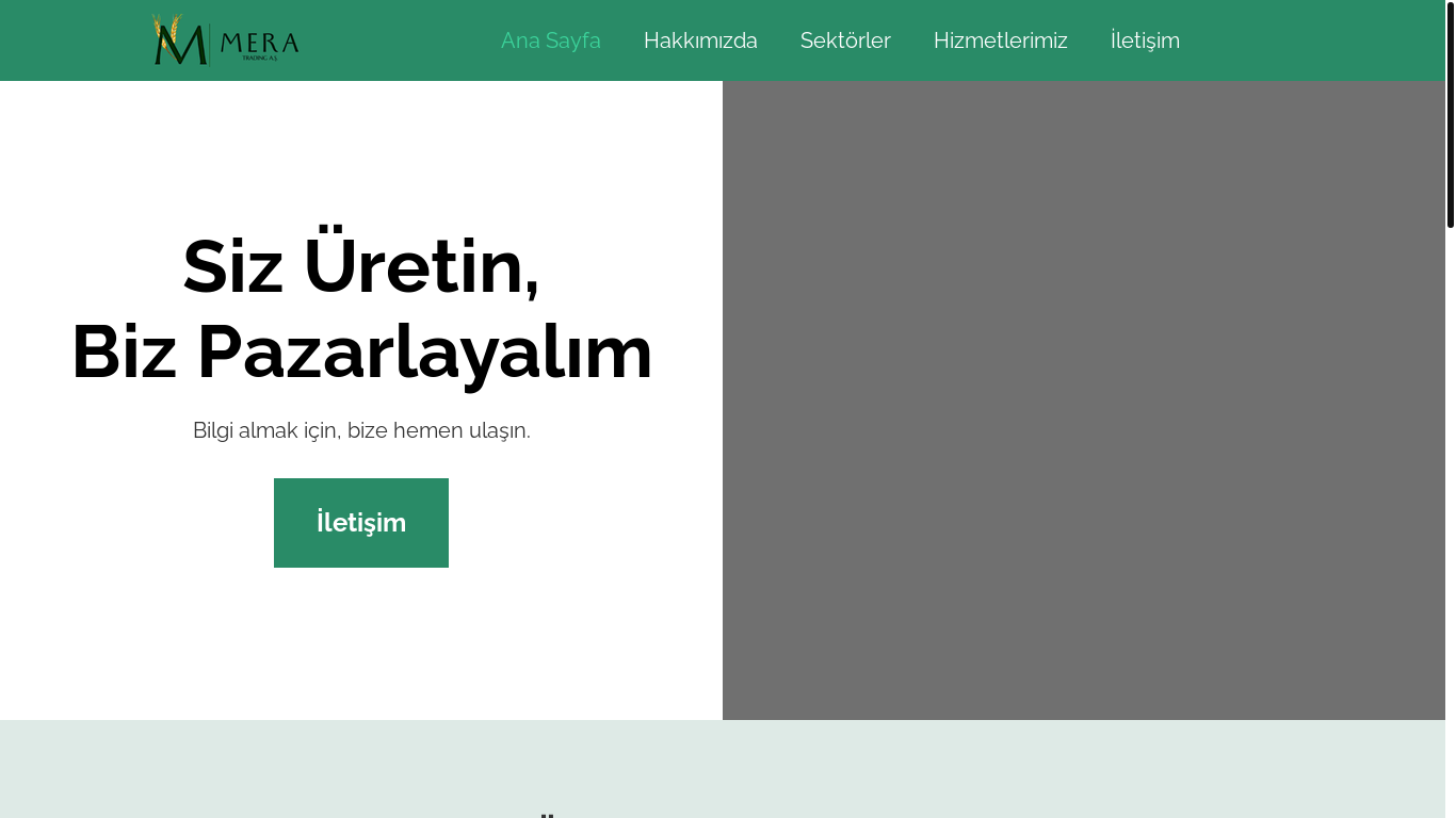 website screenshot of https://mera.tr