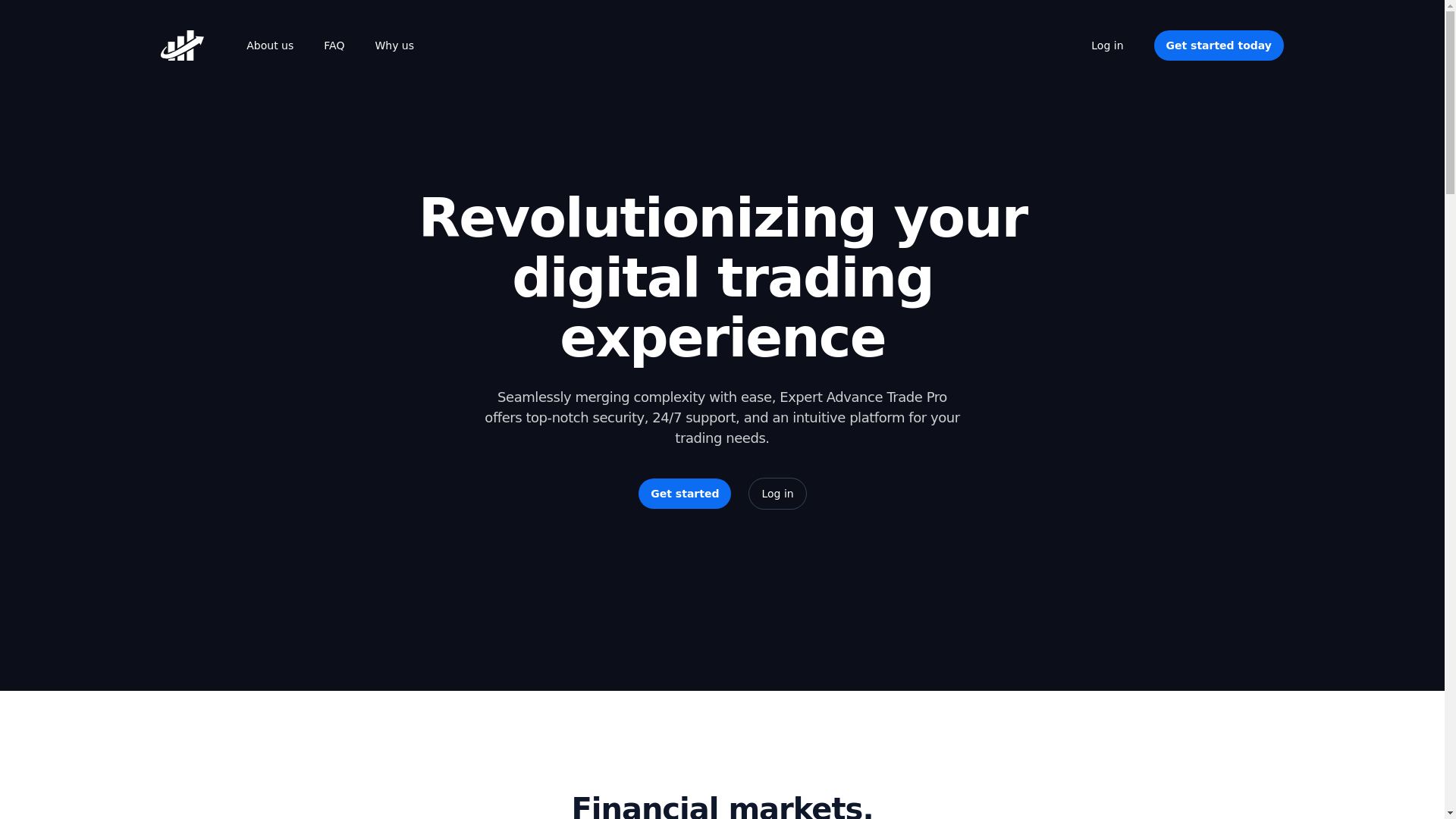website screenshot of https://expertadvancetradepro-front.pages.dev/