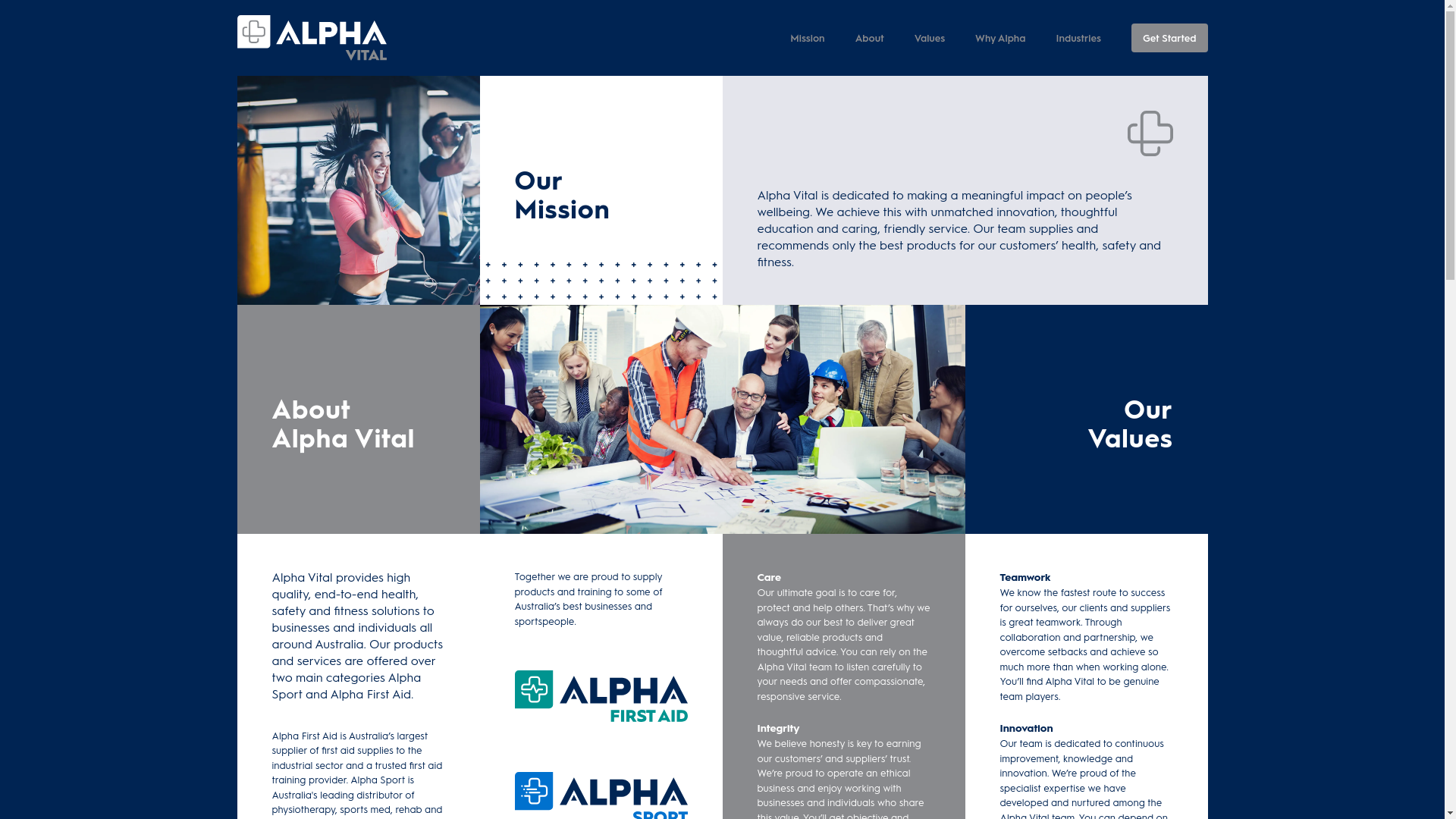 website screenshot of https://alpha-vital.pages.dev/
