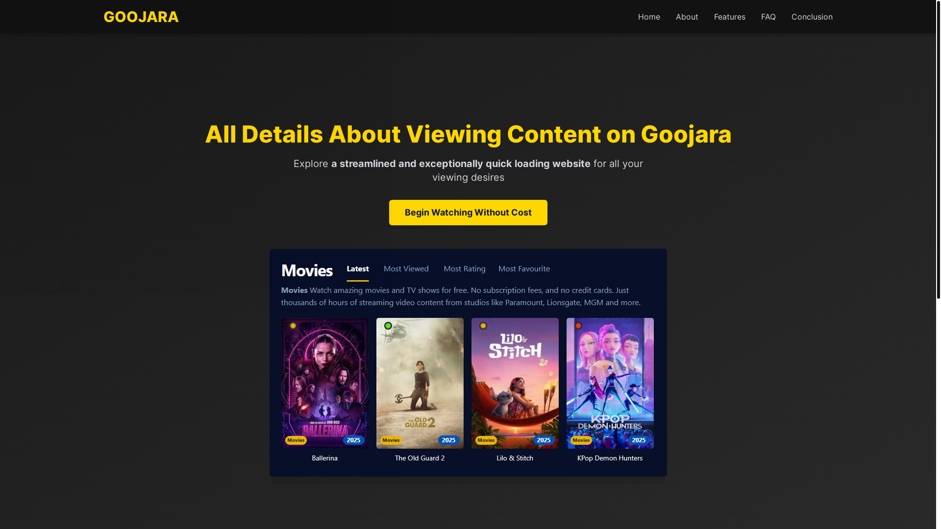website screenshot of https://goojara-svgd-231.pages.dev/