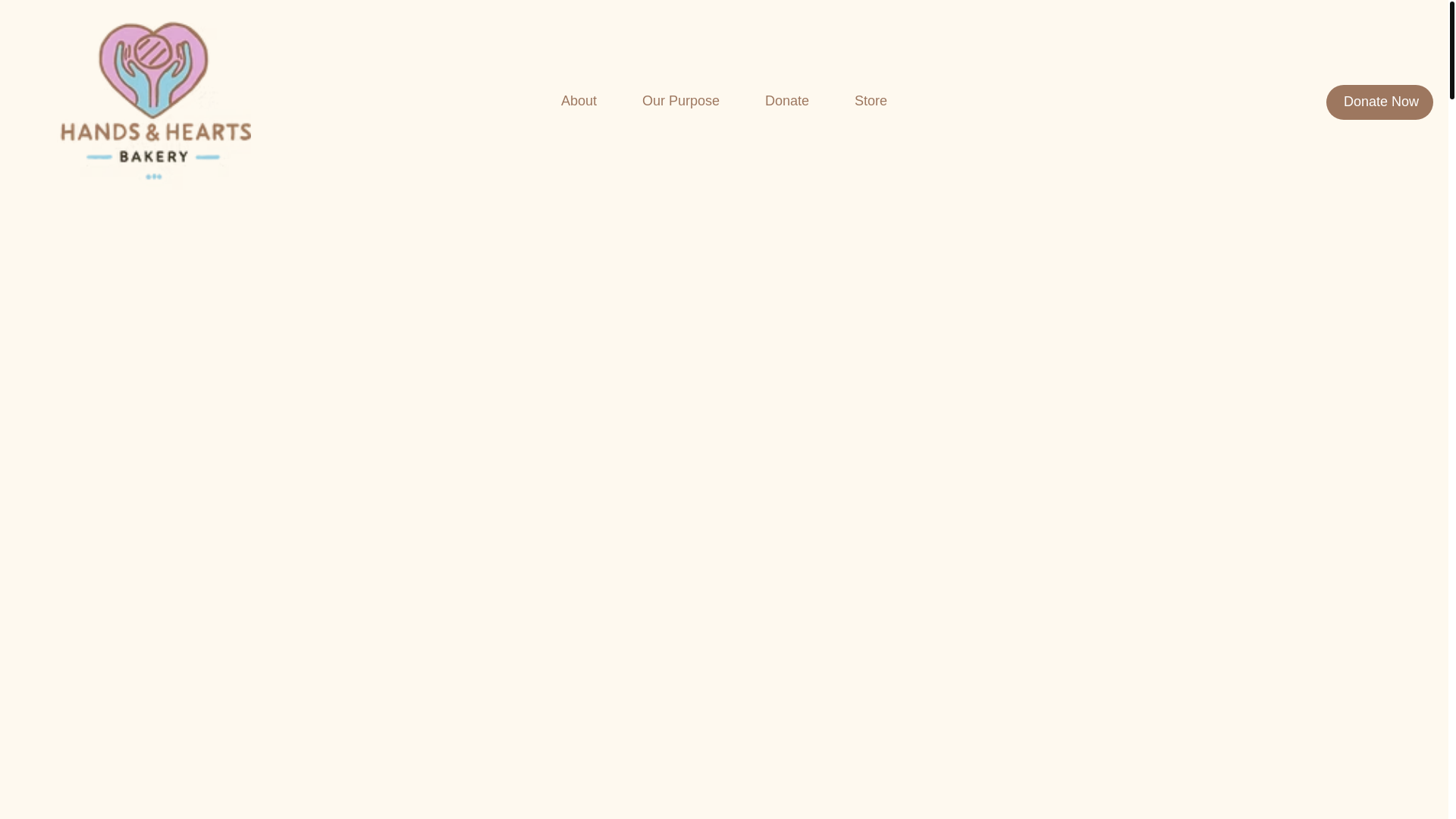website screenshot of https://handsandheartsbakery.com/