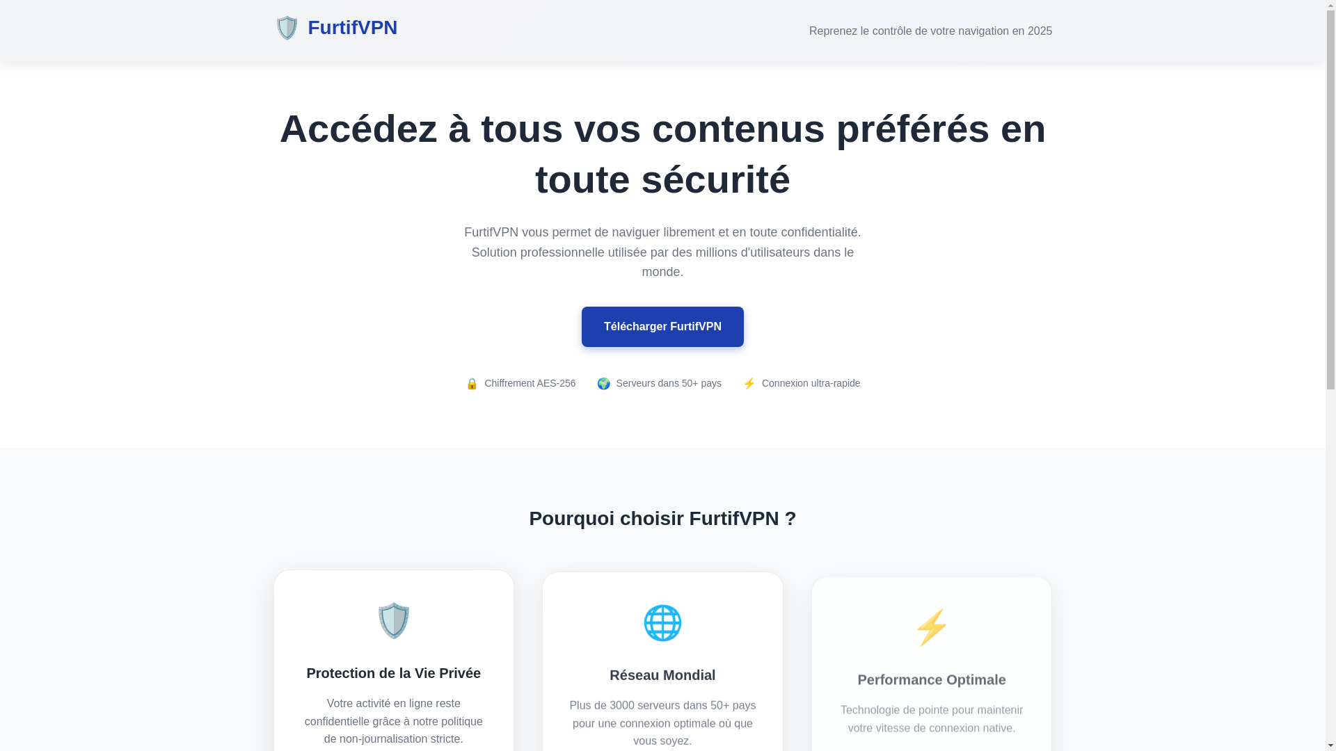 website screenshot of https://furtifvpn.cc/