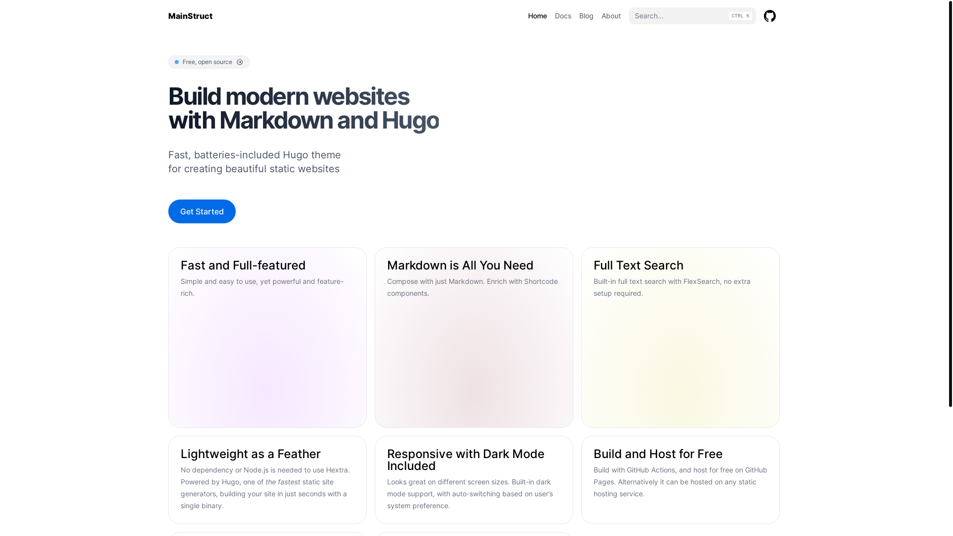website screenshot of https://mainstruct.pages.dev/