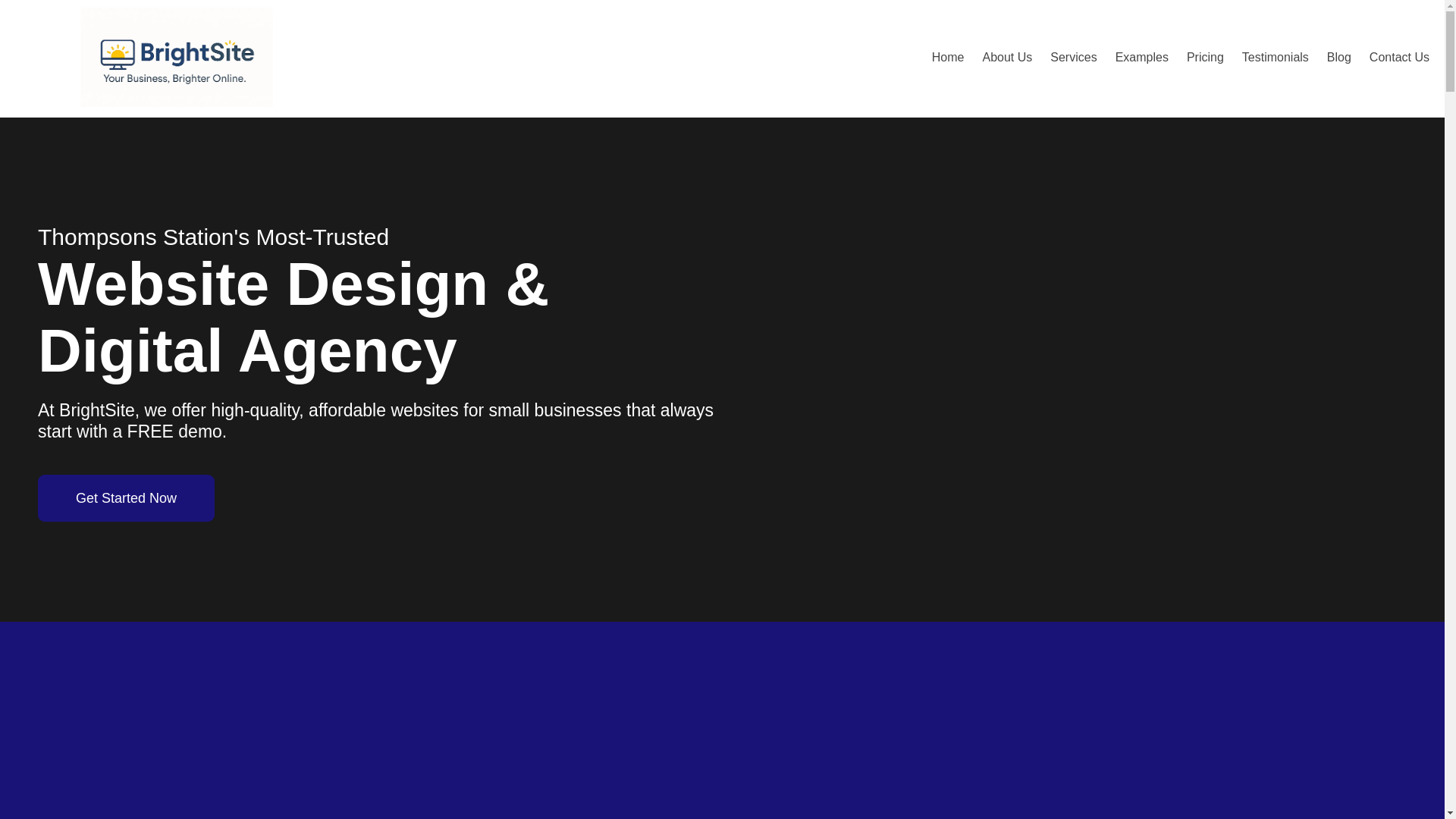 website screenshot of https://bright-site.co/