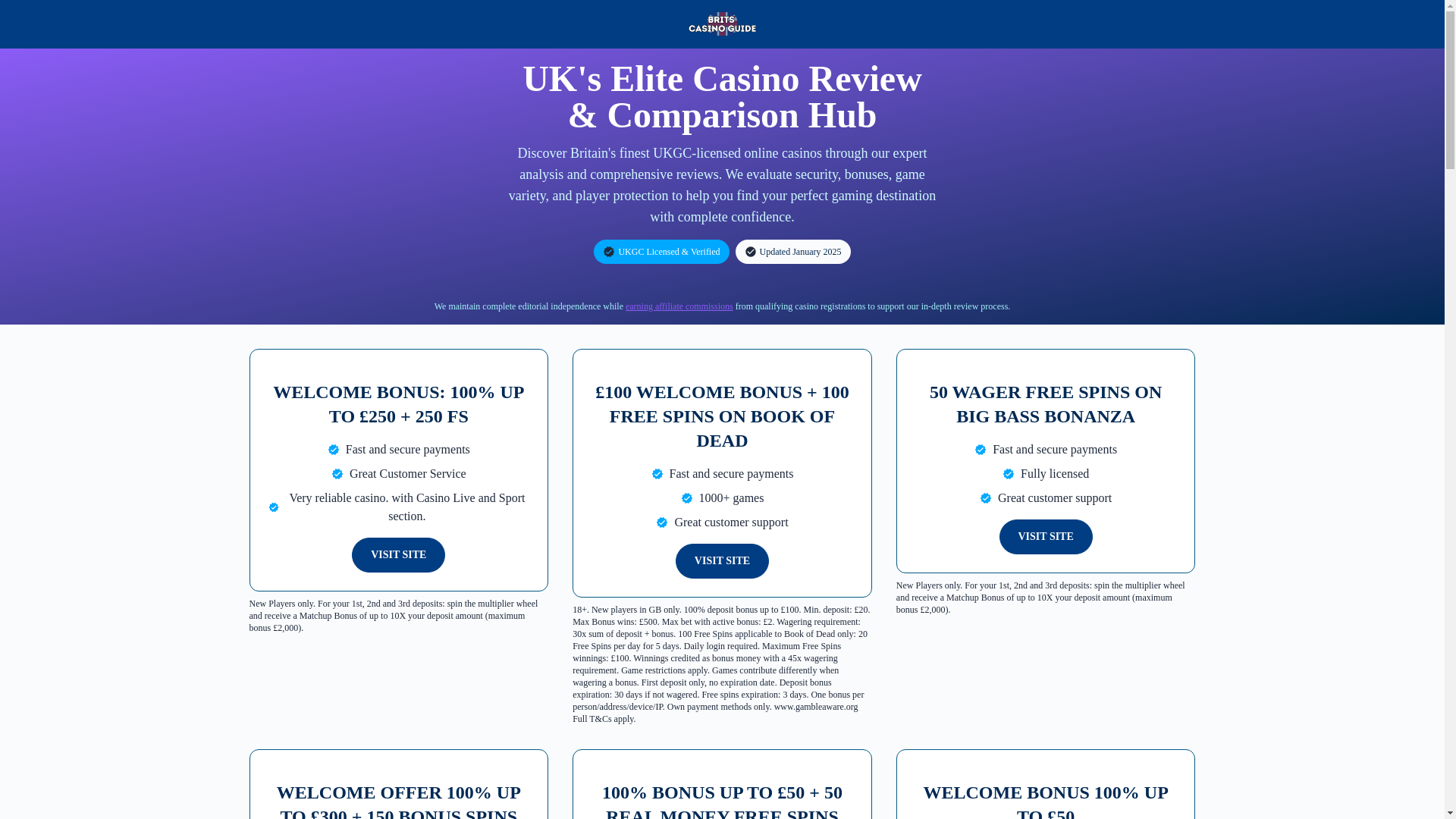website screenshot of https://britscasinoguide.com/