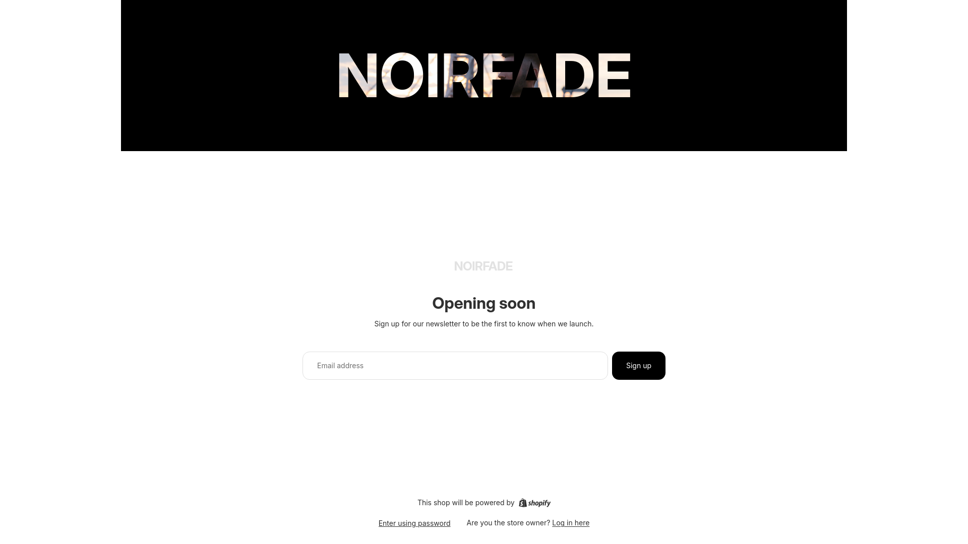 website screenshot of https://noirfade.co.uk/