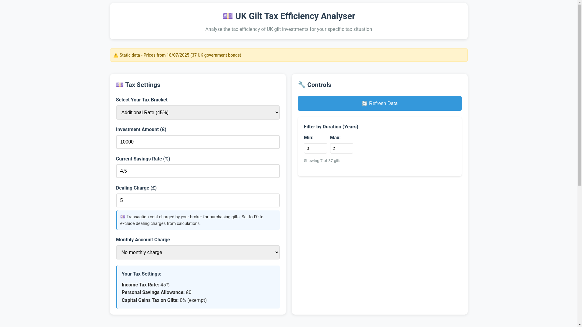 website screenshot of https://uk-gilt-tax-analyser.ian-a04.workers.dev/