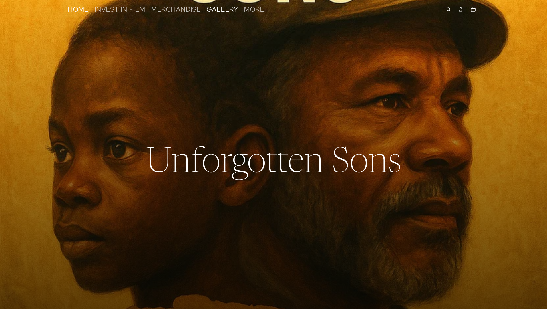 website screenshot of https://unforgottensons.com/