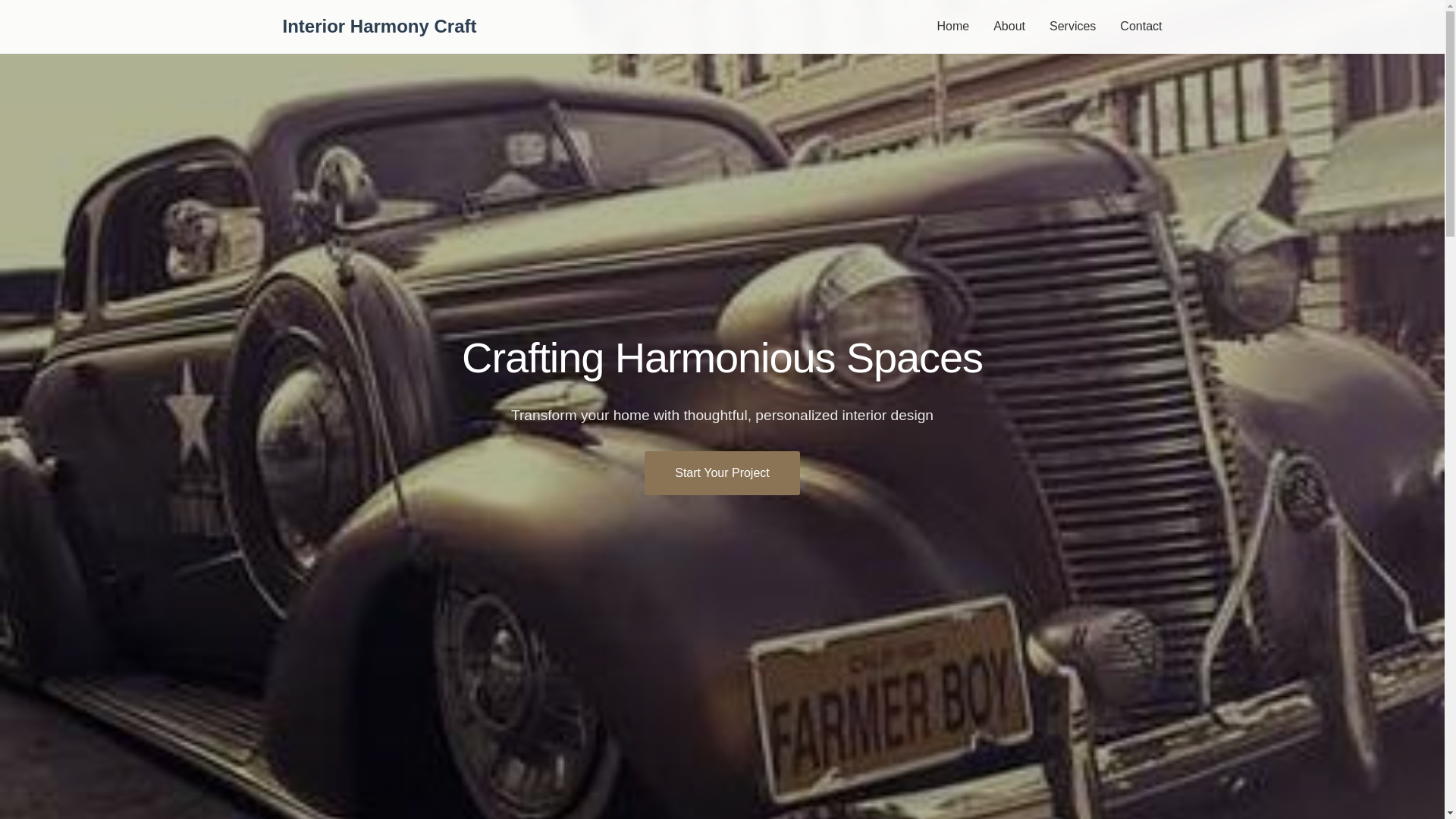website screenshot of https://interiorharmonycraft.sbs/