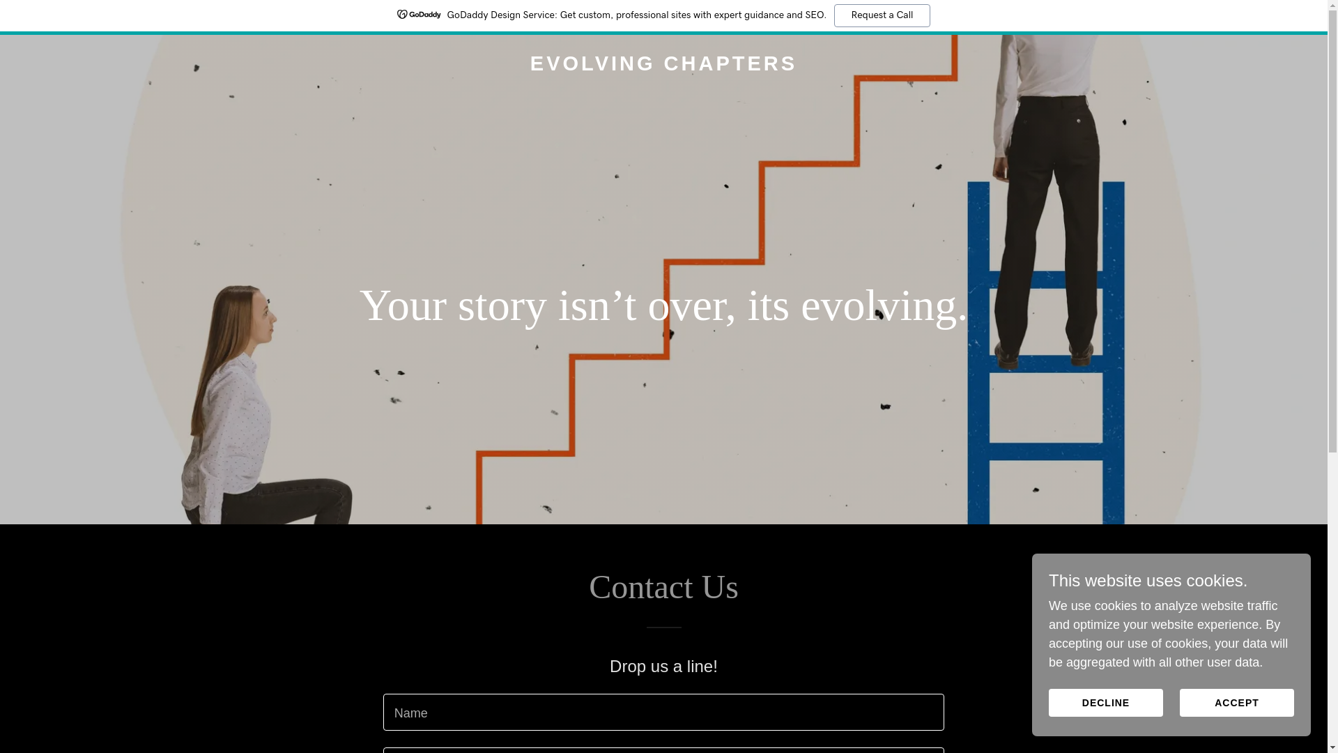 website screenshot of https://evolvingchapters.org/