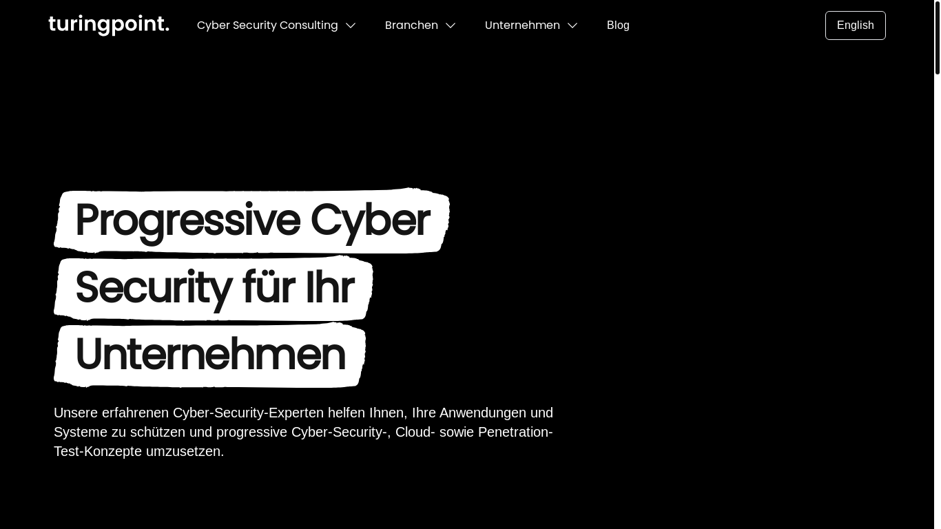 website screenshot of https://turingpoint.de