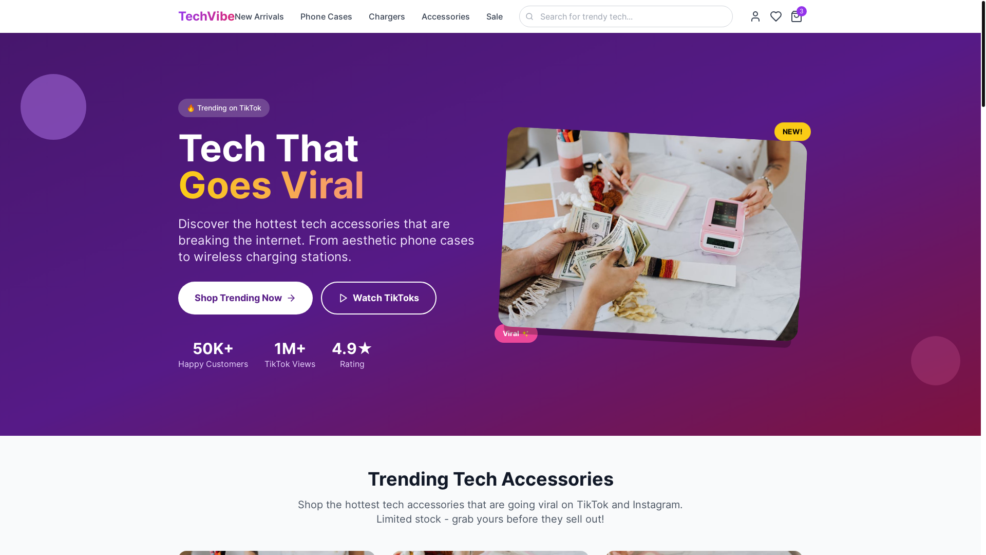 website screenshot of https://techvibez.org/