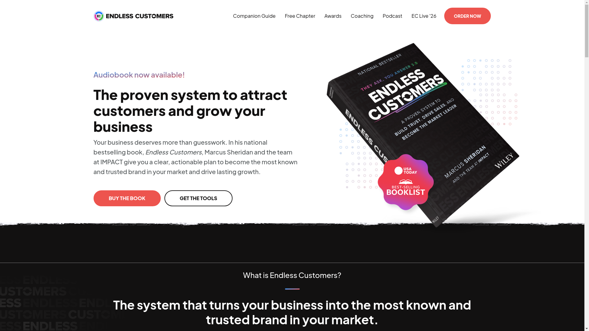 website screenshot of https://endlesscustomerssync.com/