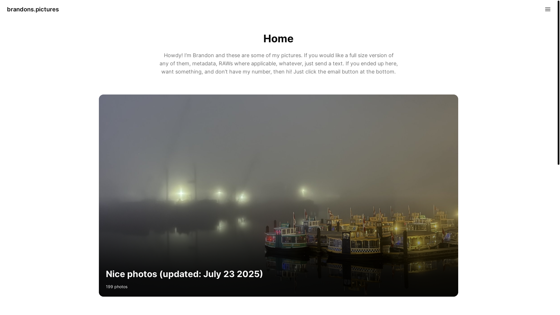 website screenshot of https://brandonspictures.pages.dev/