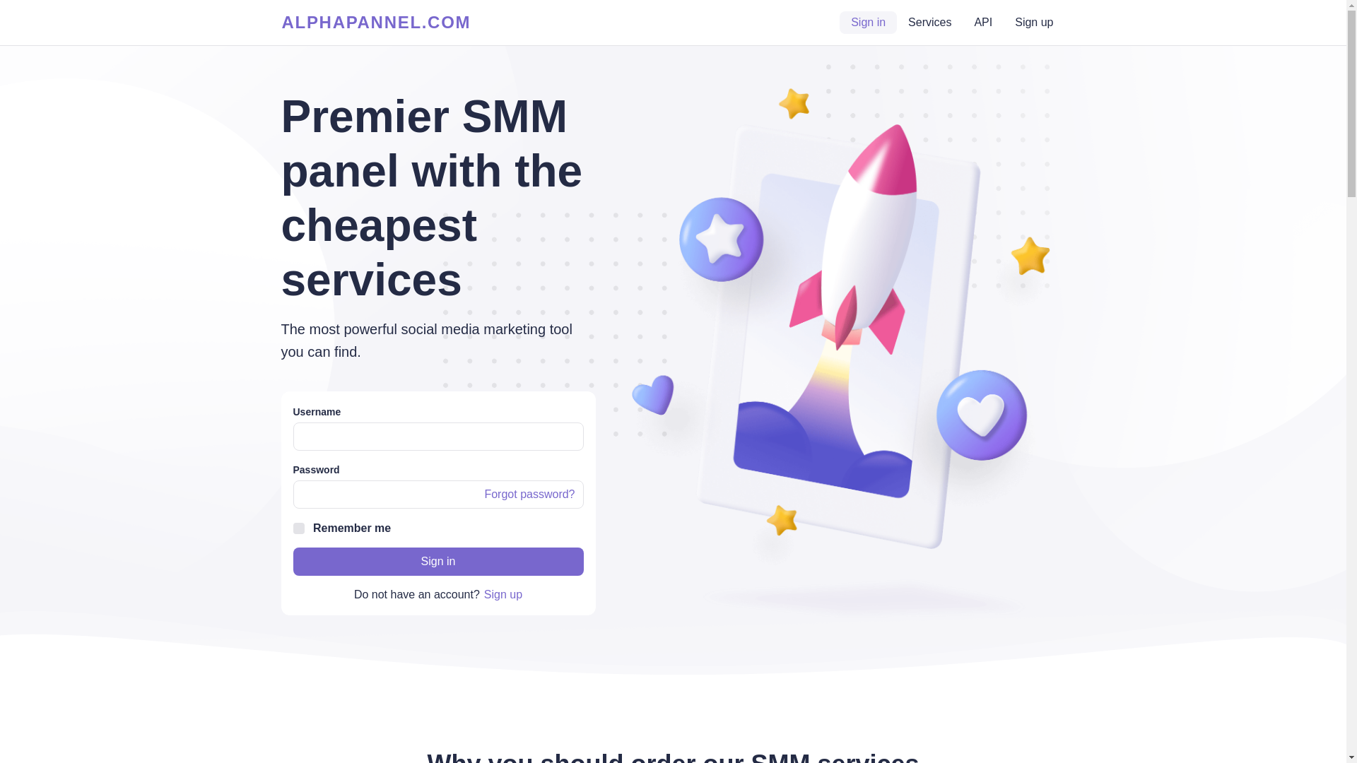 website screenshot of https://alphapannel.com/