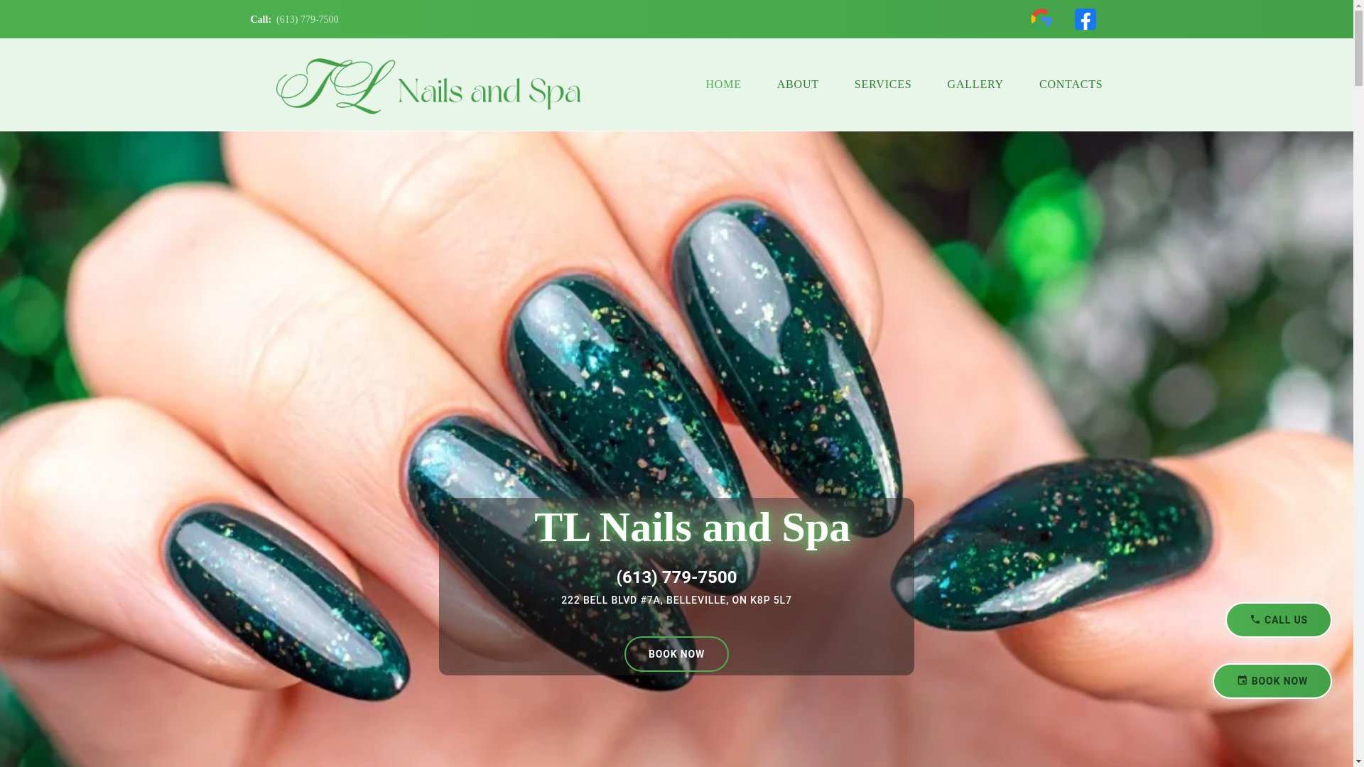 website screenshot of https://tlnailsandspa.ca/