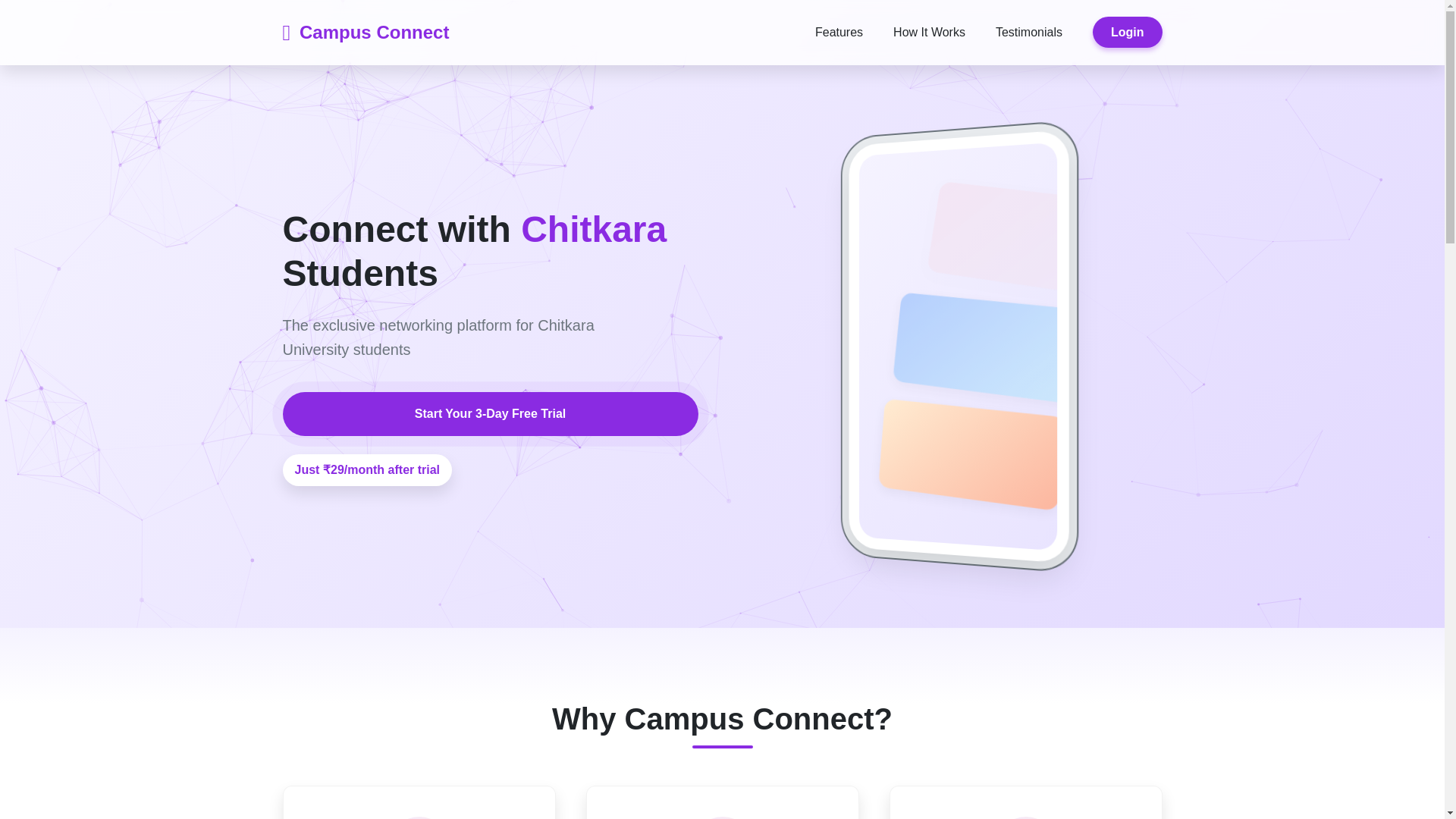 website screenshot of https://ourcampusconnect.in/