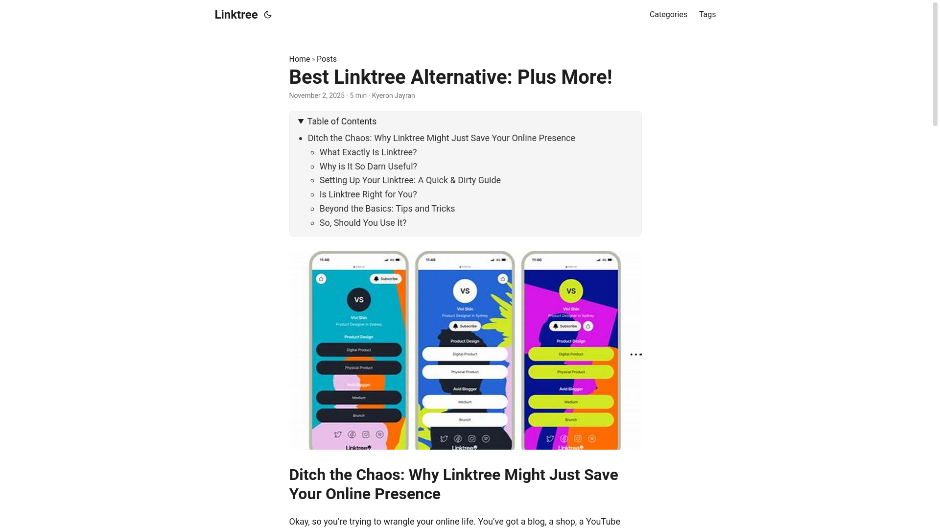website screenshot of https://linktree4.pages.dev/