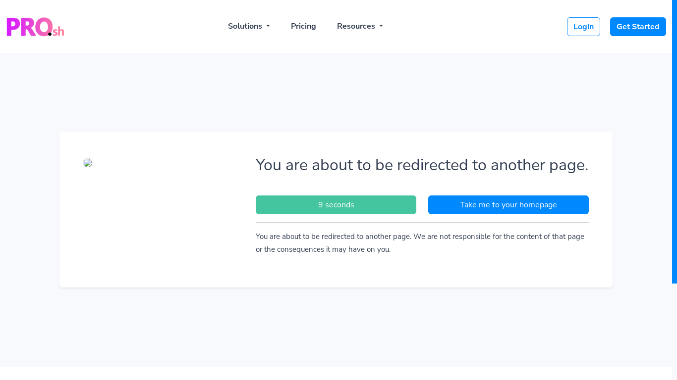 website screenshot of https://pro.sh/hPOYQ