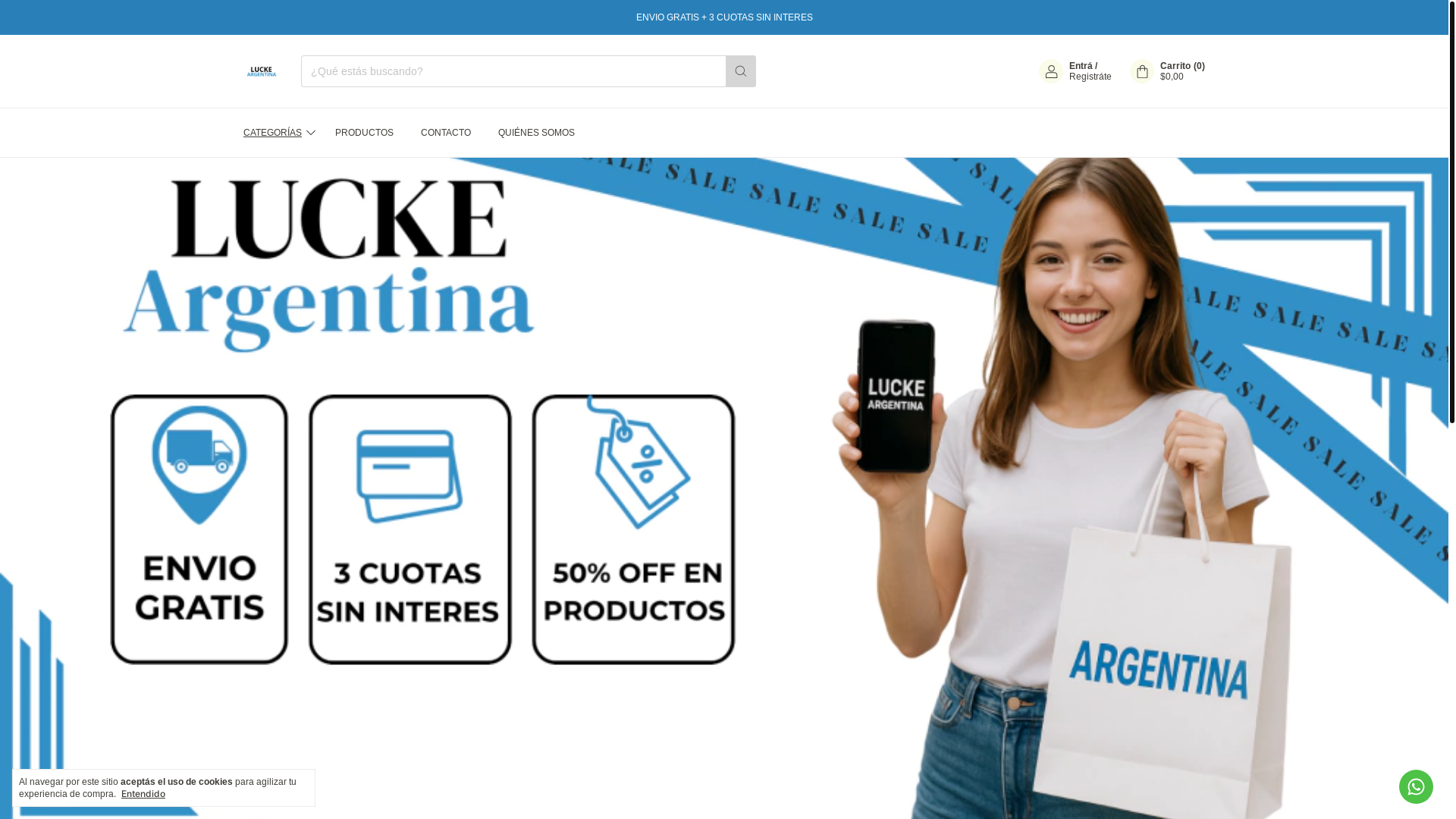 website screenshot of https://luckeargentina.com/