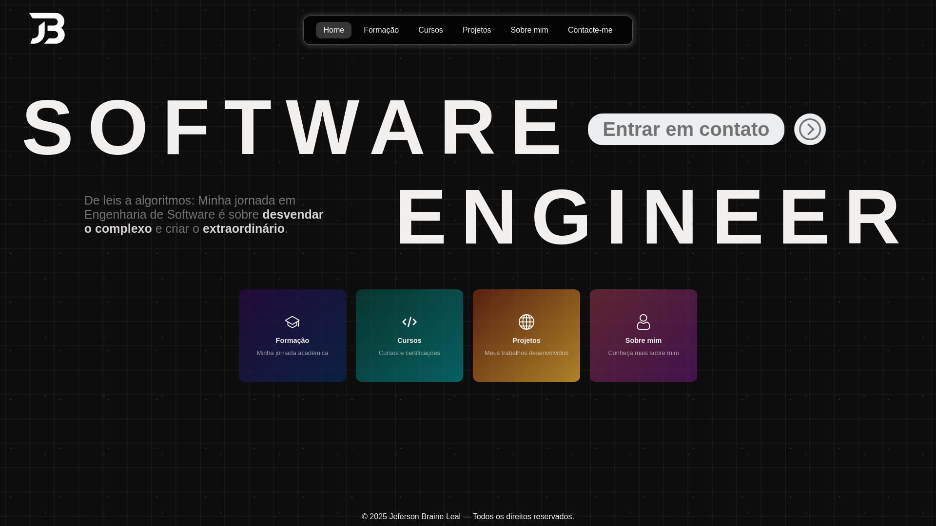 website screenshot of https://jefersonbraineleal.dev/