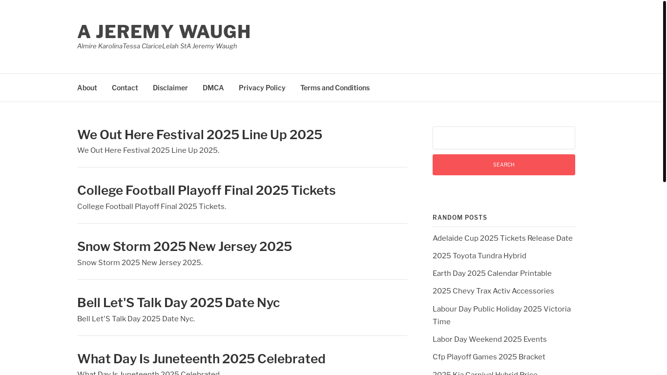 website screenshot of https://ajeremywaugh.pages.dev/