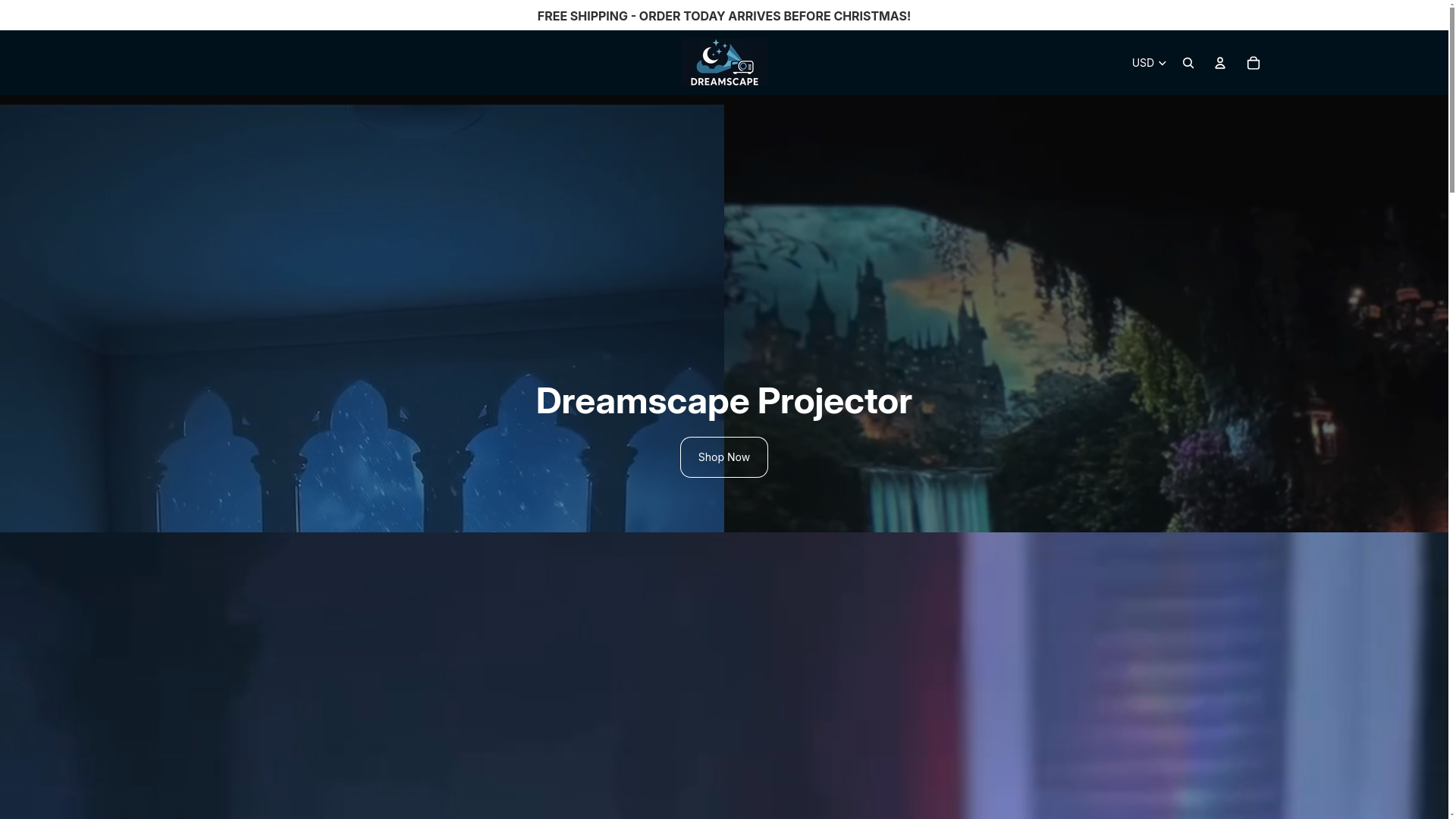 website screenshot of https://dreamscapeofficial.store/