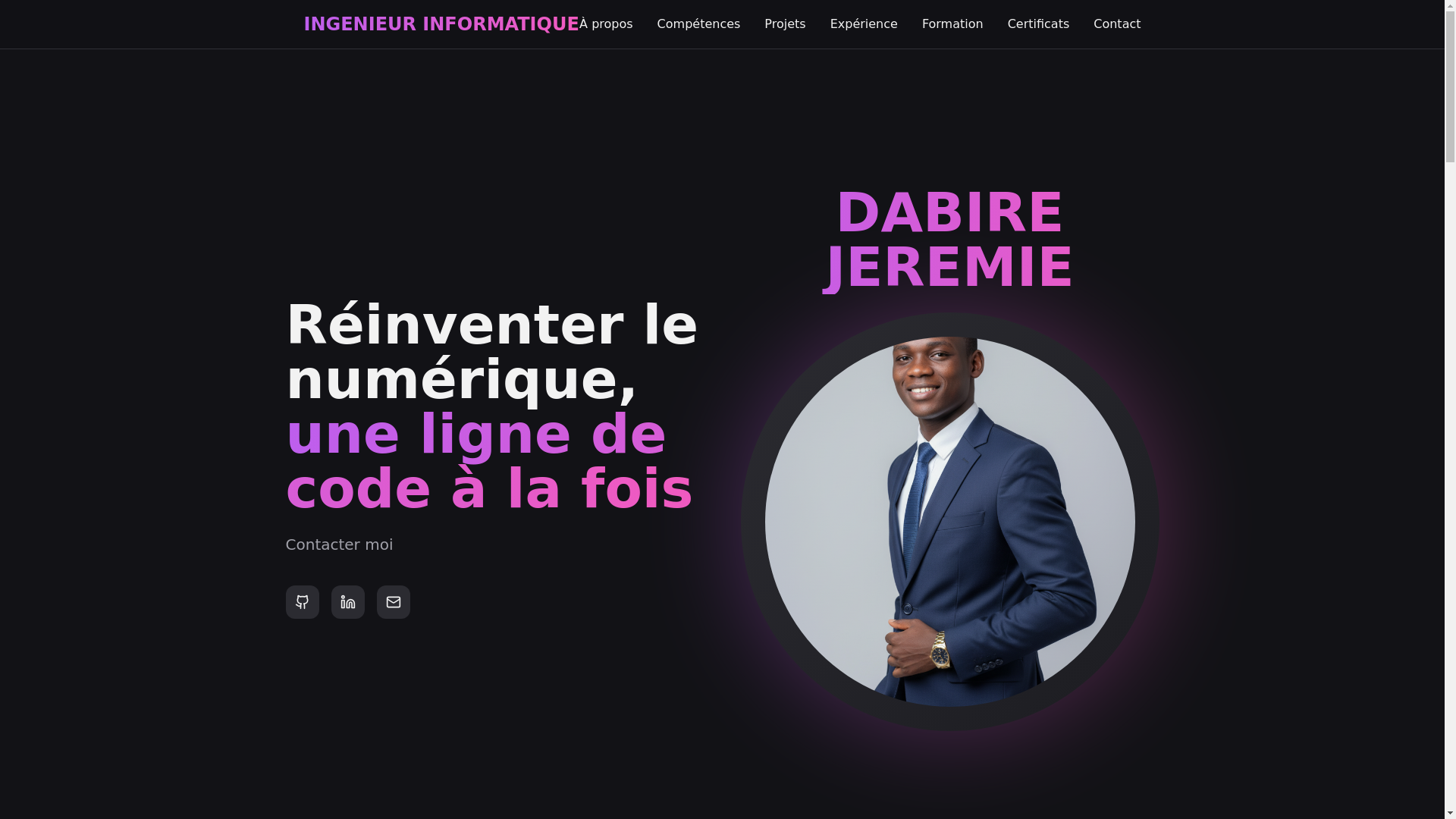 website screenshot of https://dabirejermie.engineer/