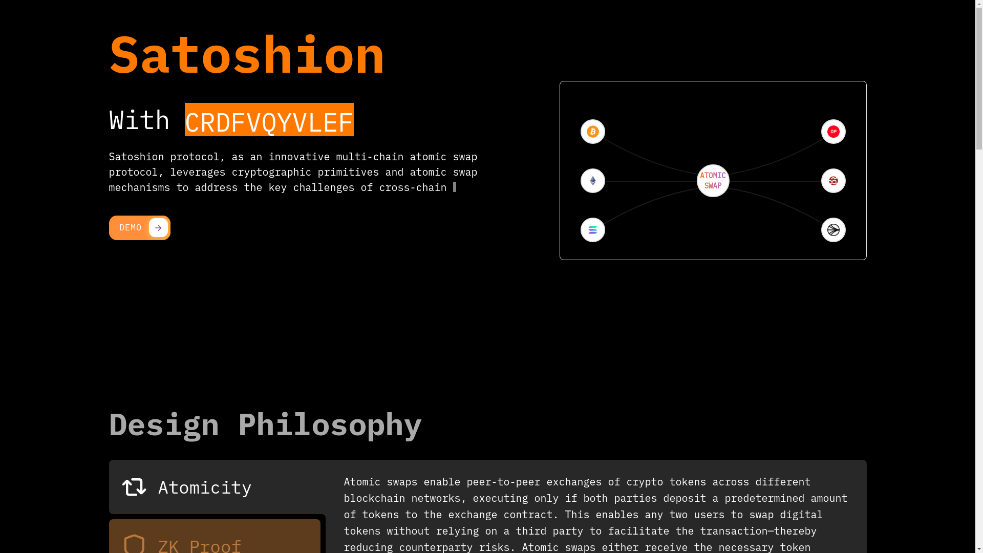 website screenshot of https://satoshion-io.pages.dev/