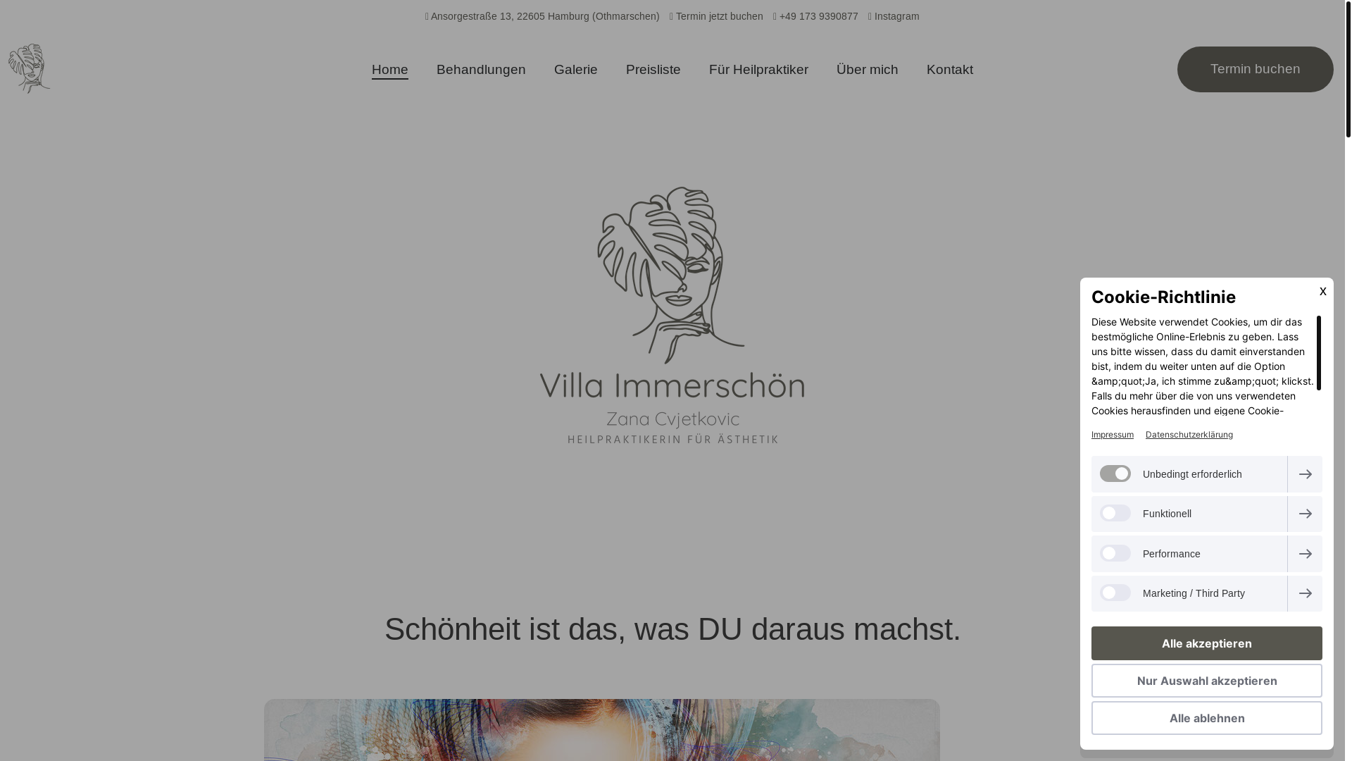 website screenshot of https://villa-immerschoen.de/
