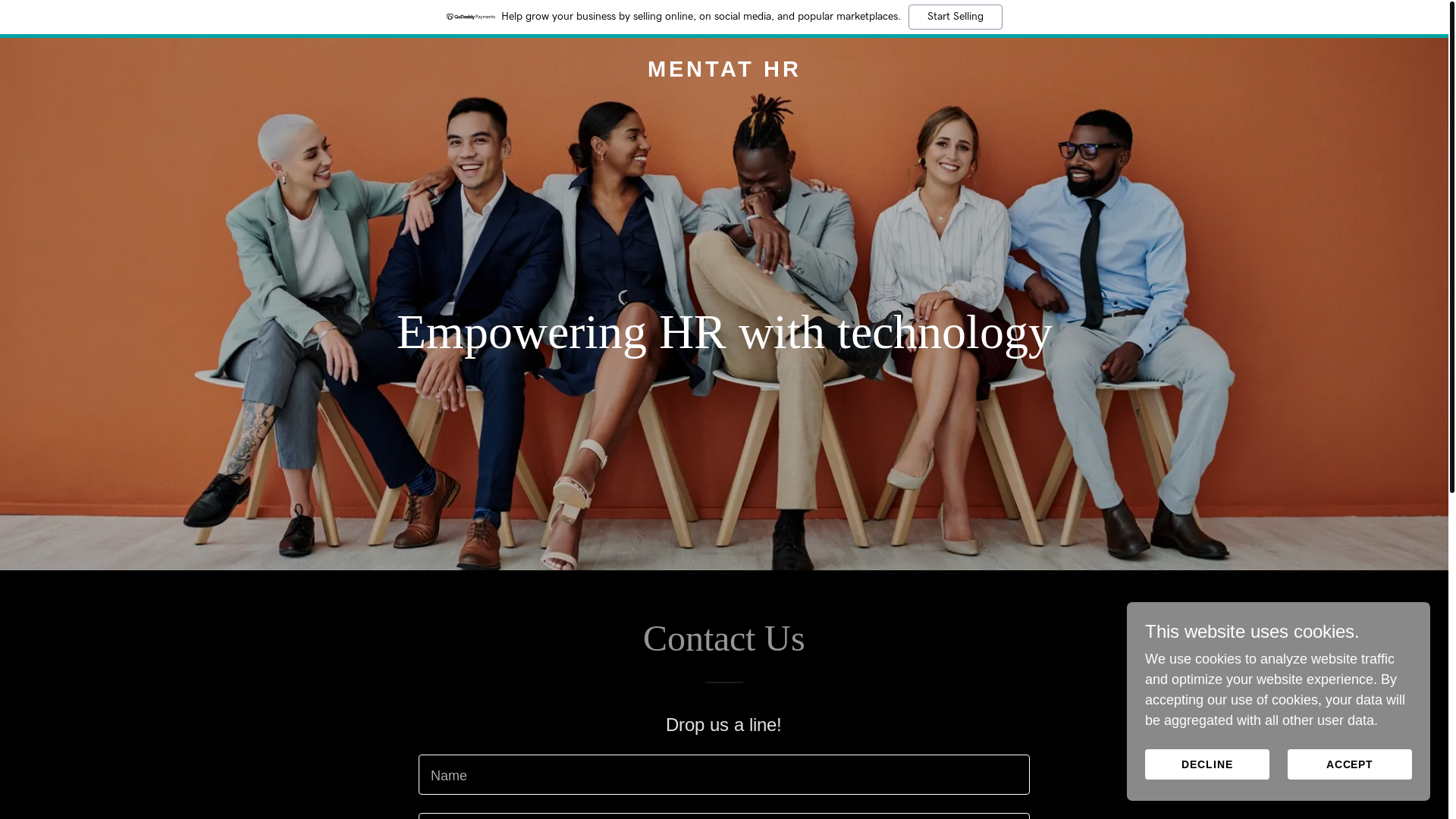 website screenshot of https://mentathr.com/