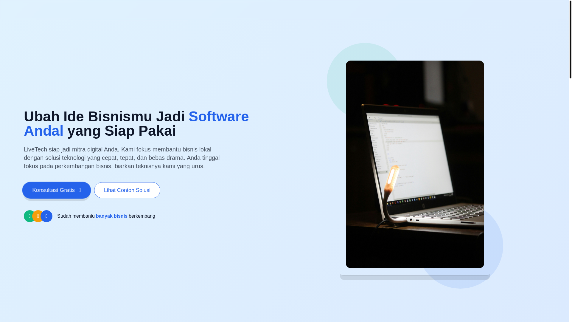 website screenshot of https://livetech-landing.pages.dev/