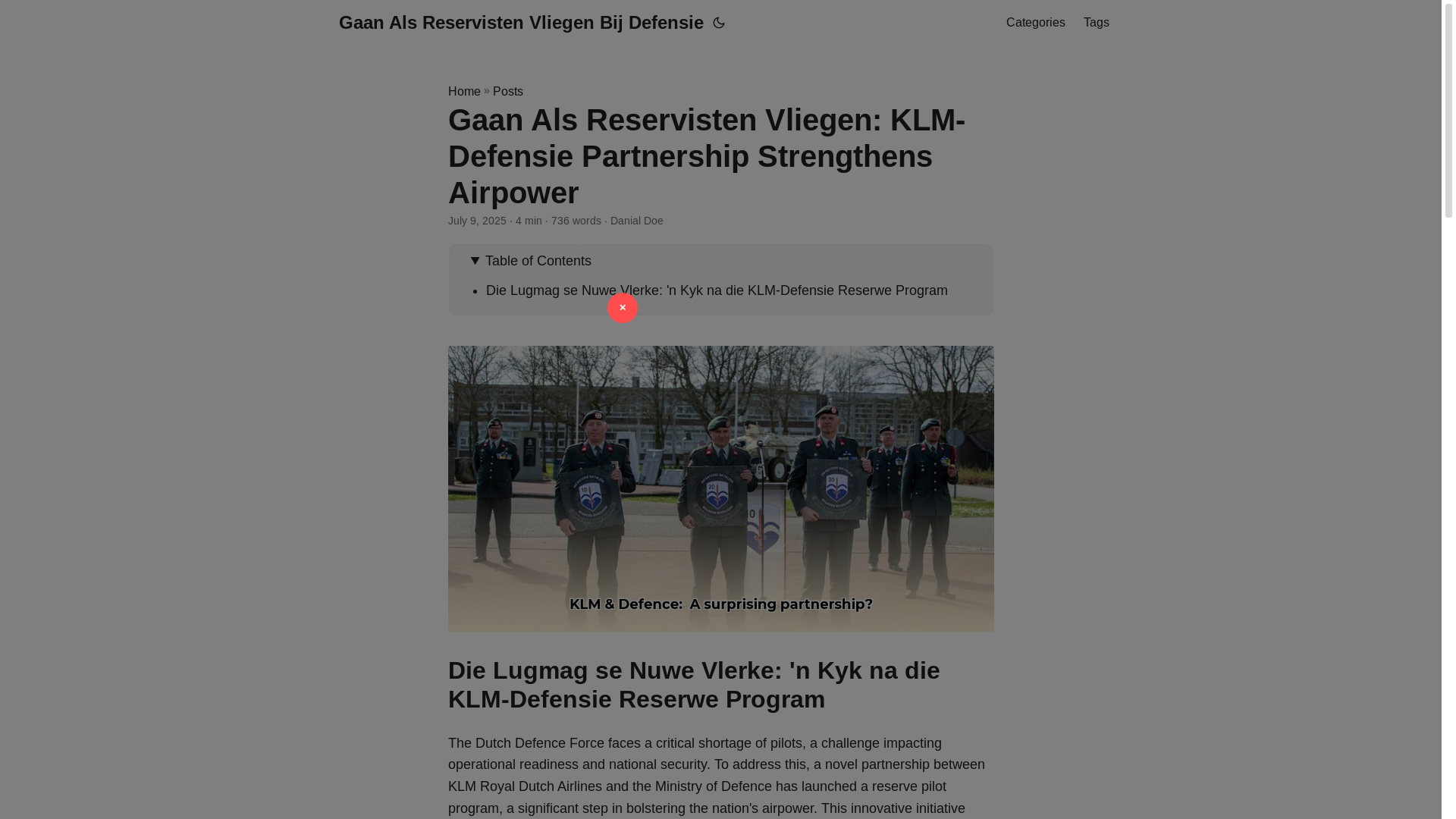 website screenshot of https://gaan-als-reservisten-vliegen-bij-defensie.pages.dev/
