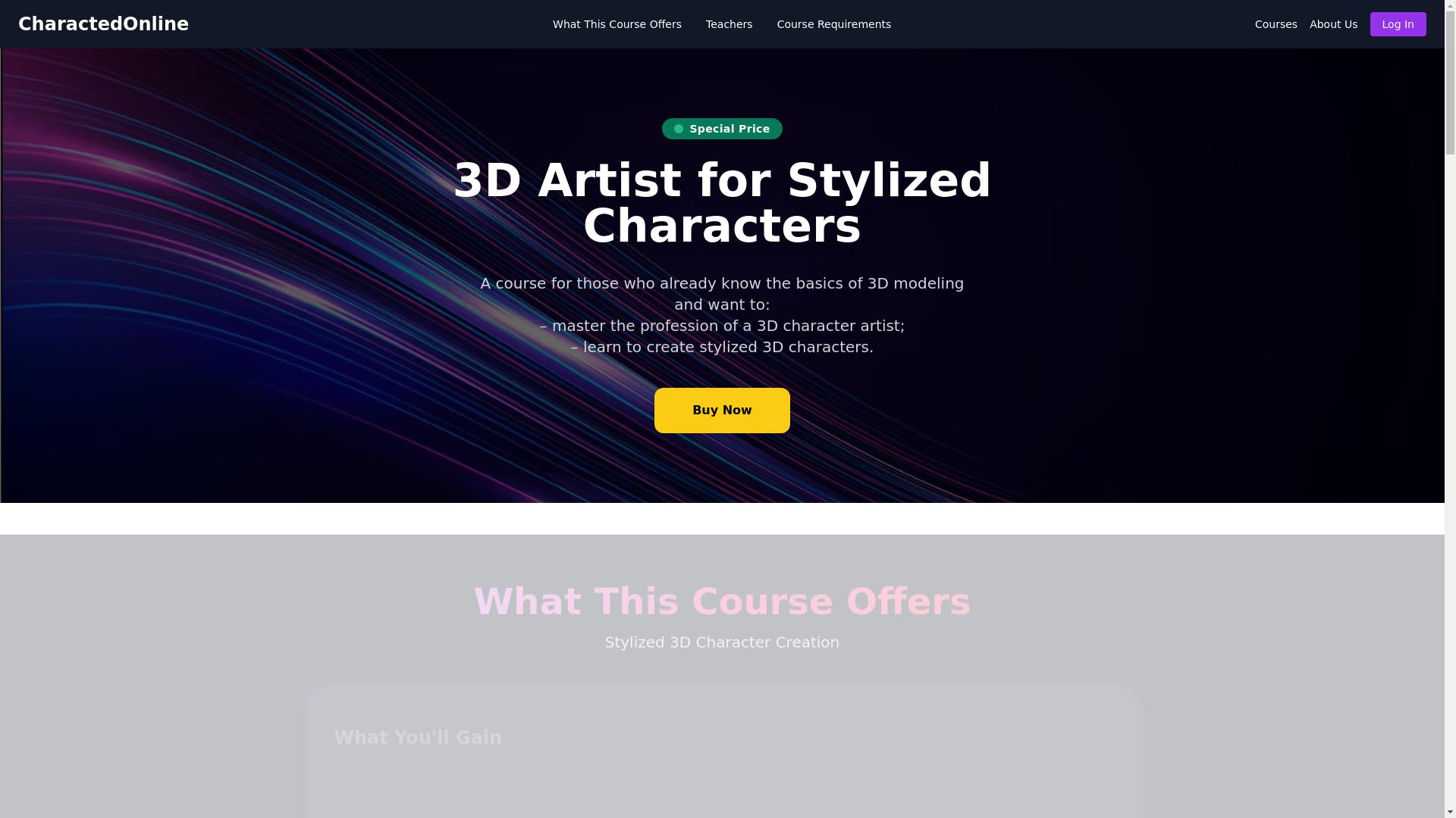 website screenshot of https://charactedonline.org/