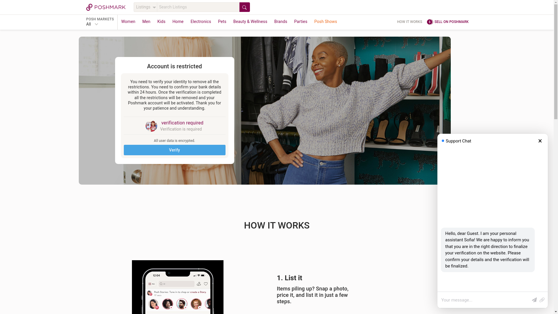 website screenshot of https://soldposhmark.world/