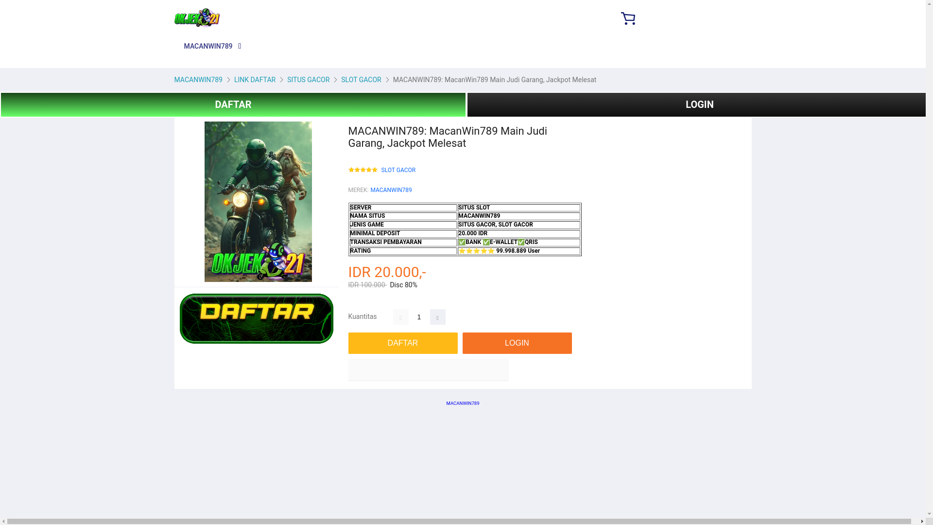 website screenshot of https://macanwin789slot.com/
