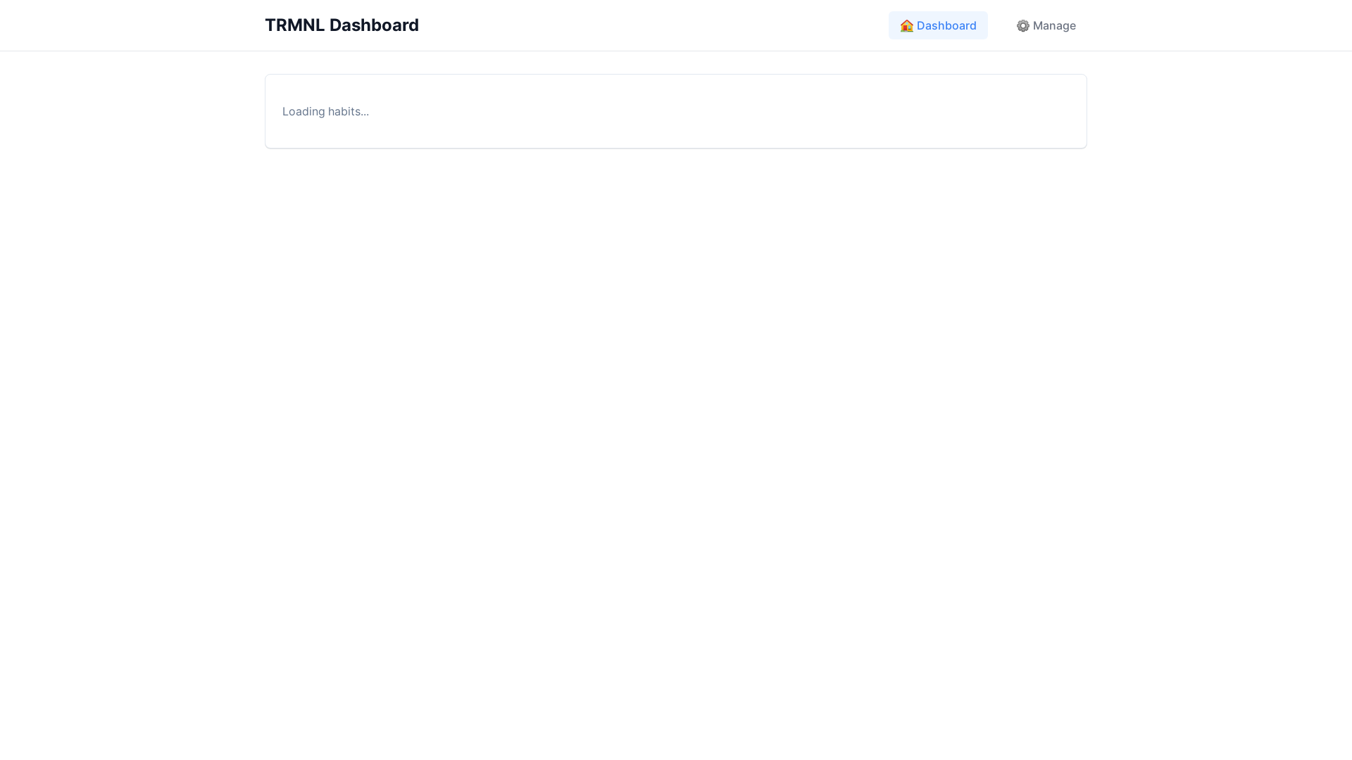 website screenshot of https://trmnl-dashboard.pages.dev/