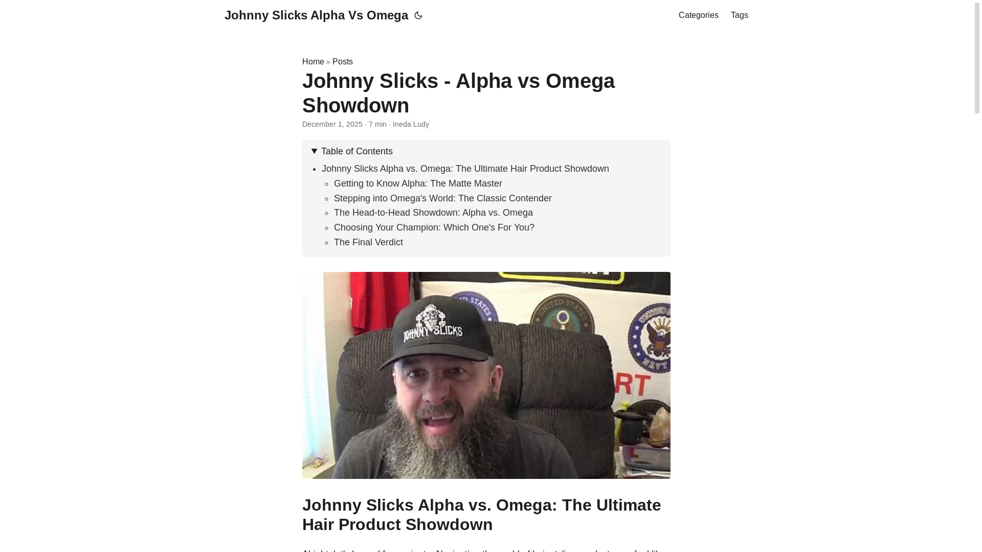website screenshot of https://johnnyslicksalphavsomega3.pages.dev/